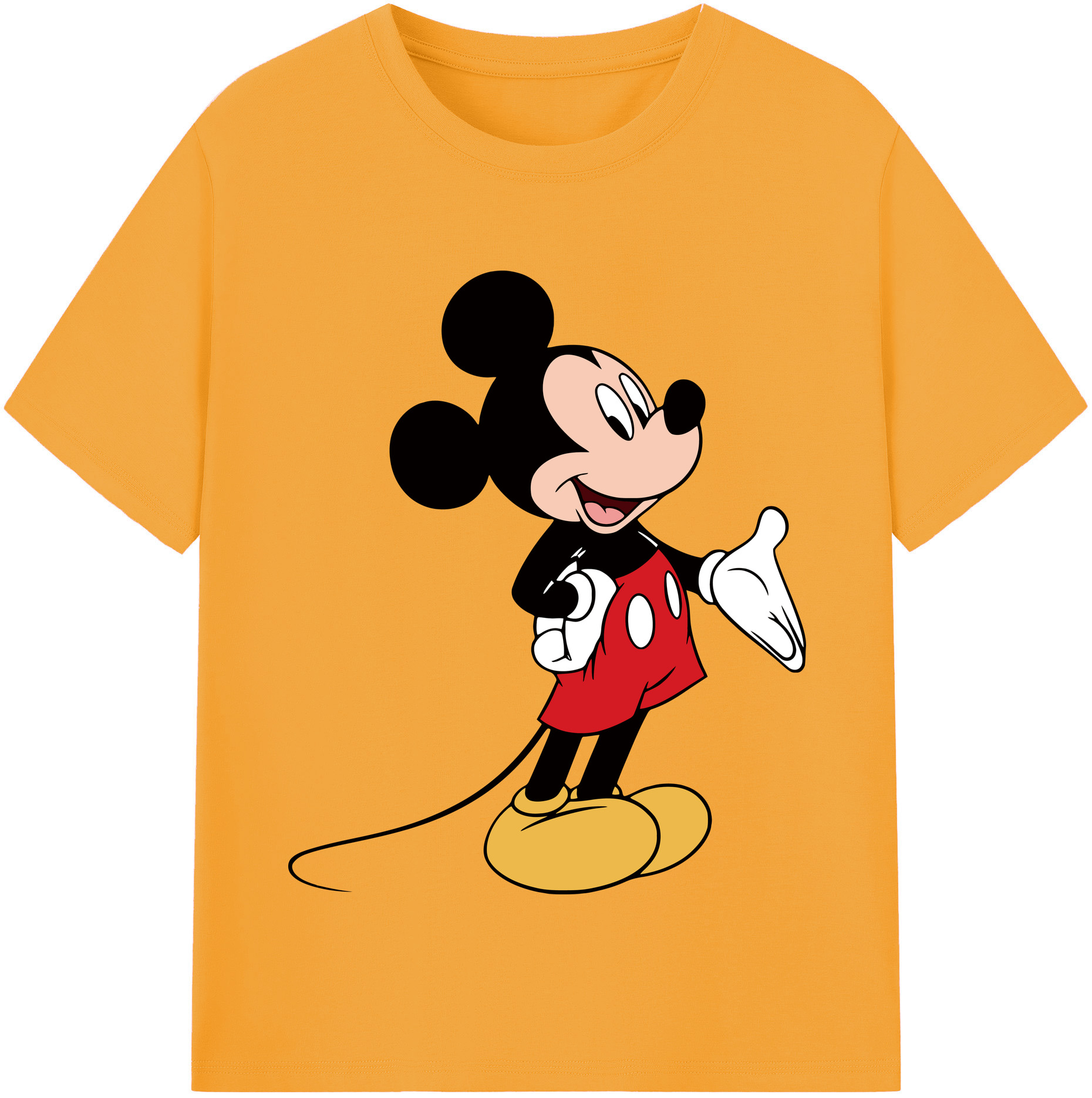 （画像用） ミッキーマウス Mickey Mouse 綿100％半袖Tシャツ（フロントプリント）