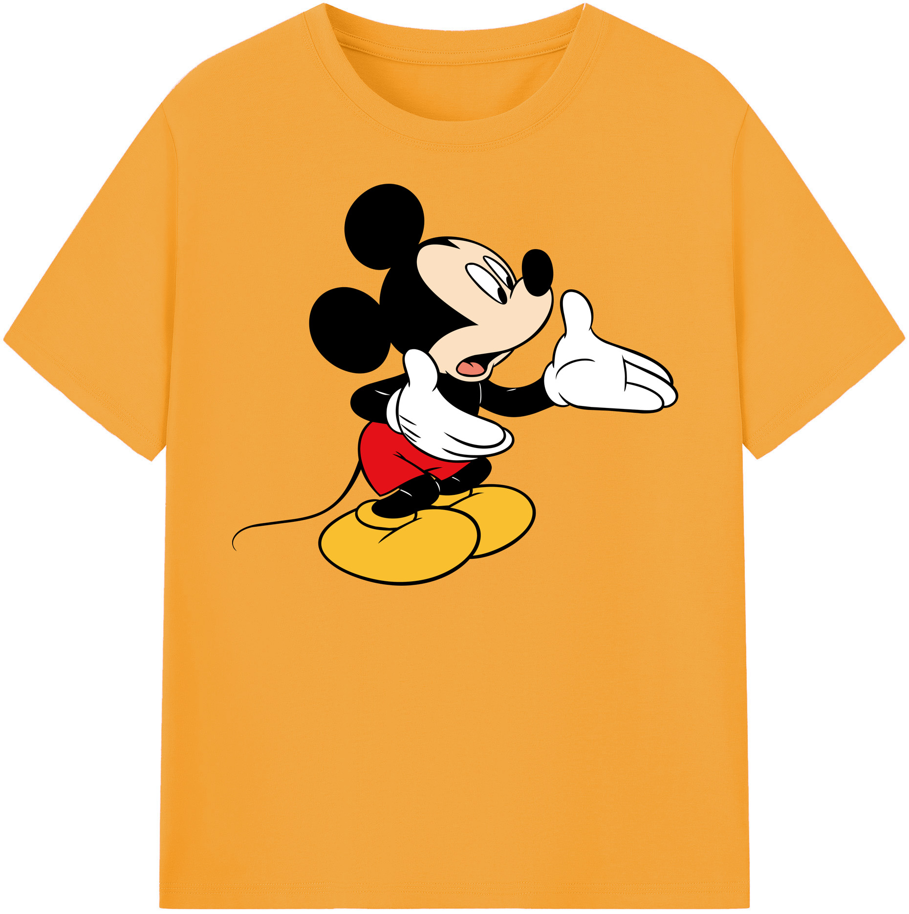 （画像用） ミッキーマウス Mickey Mouse 綿100％半袖Tシャツ（フロントプリント）