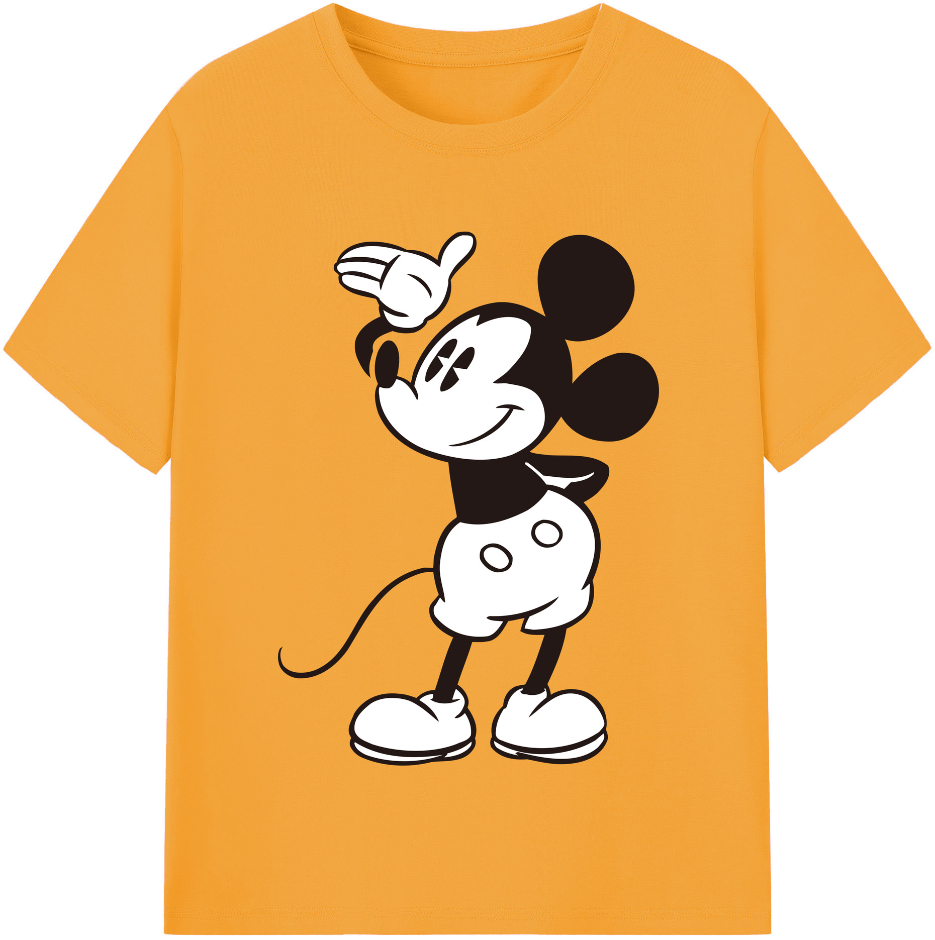 （画像用） ミッキーマウス Mickey Mouse 綿100％半袖Tシャツ（フロントプリント）