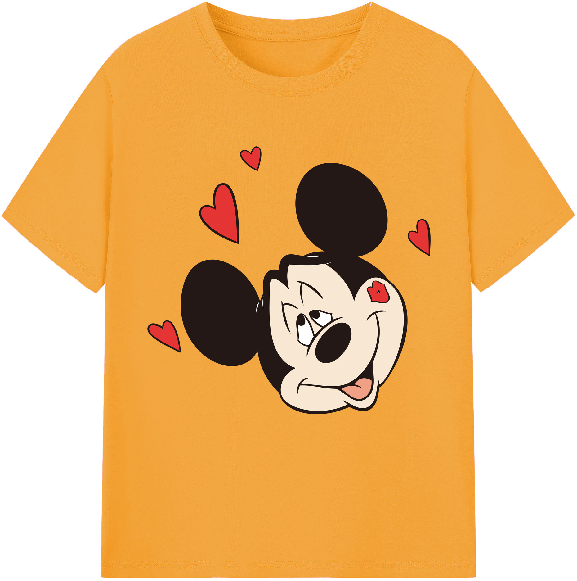 （画像用） ミッキーマウス Mickey Mouse 綿100％半袖Tシャツ（フロントプリント）