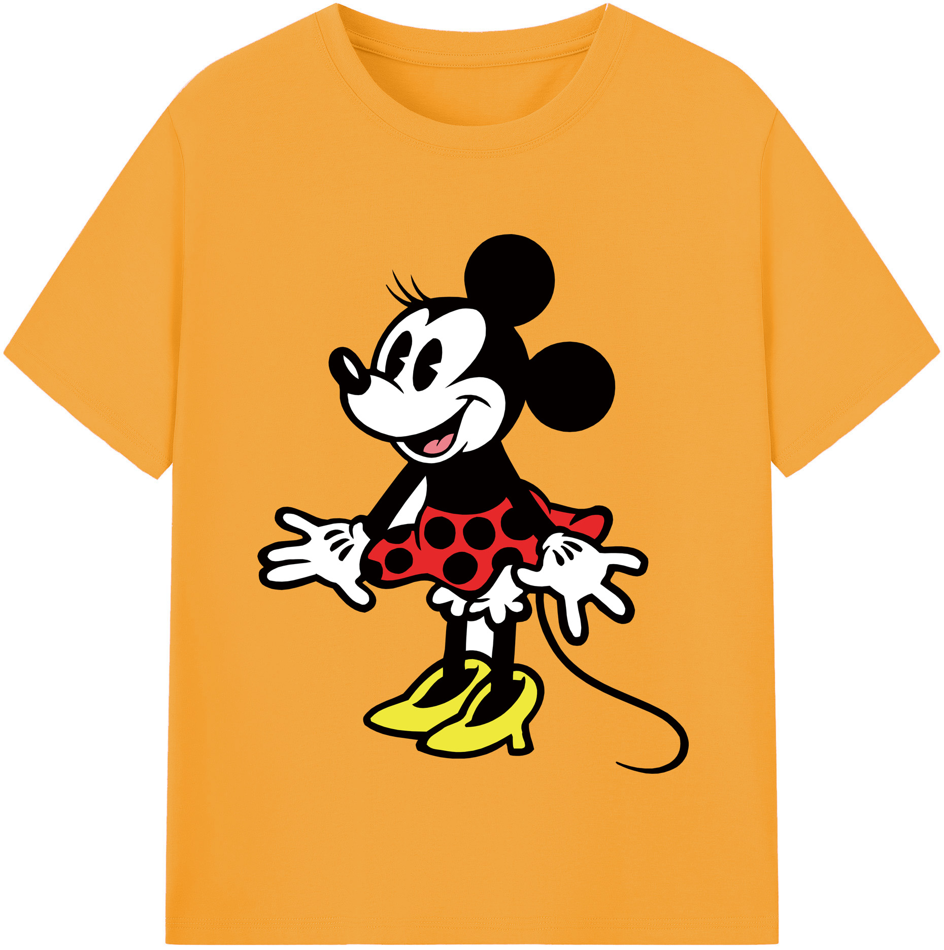 （画像用） ミッキーマウス Mickey Mouse 綿100％半袖Tシャツ（フロントプリント）