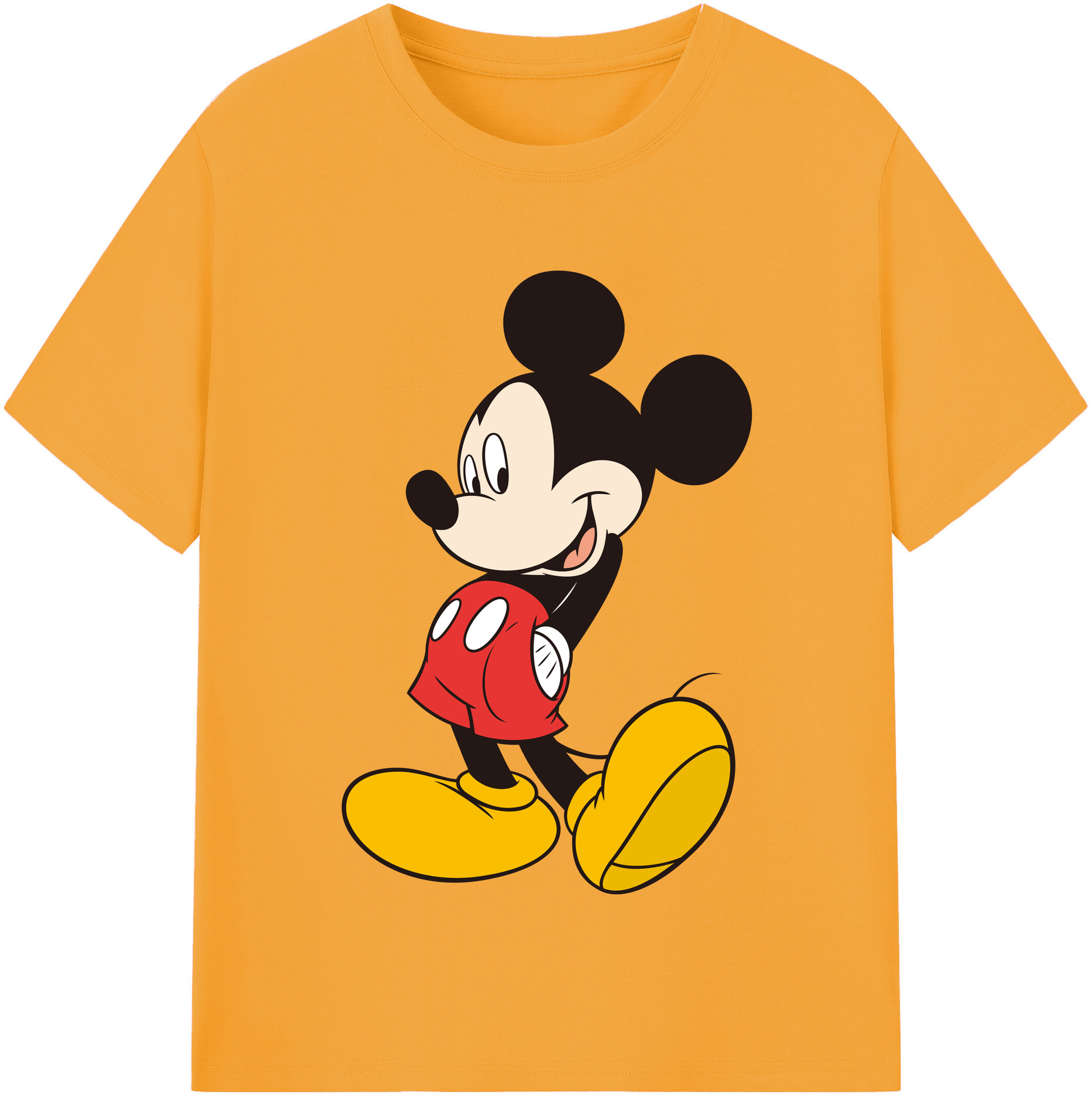 （画像用） ミッキーマウス Mickey Mouse 綿100％半袖Tシャツ（フロントプリント）