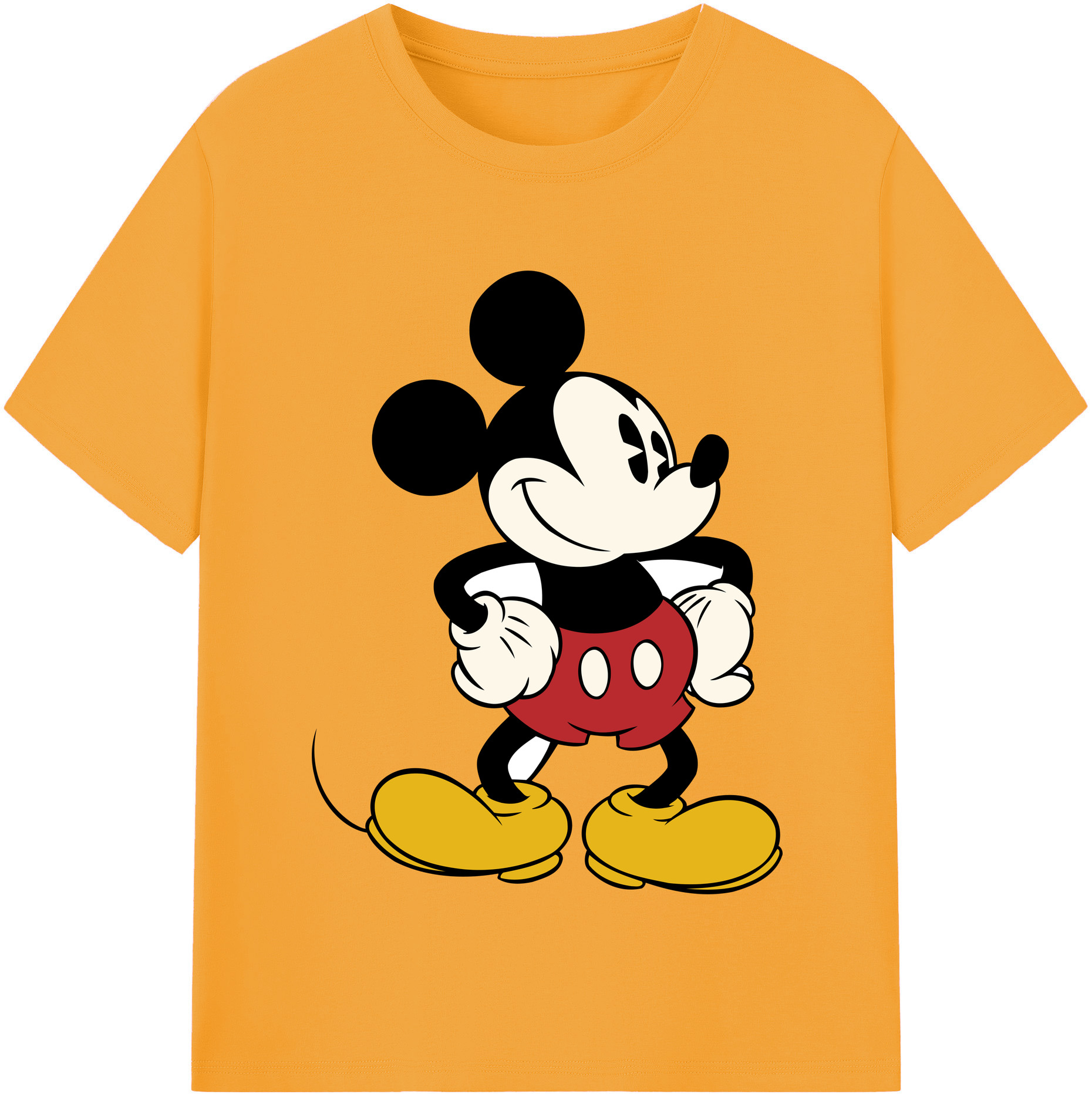 （画像用） ミッキーマウス Mickey Mouse 綿100％半袖Tシャツ（フロントプリント）