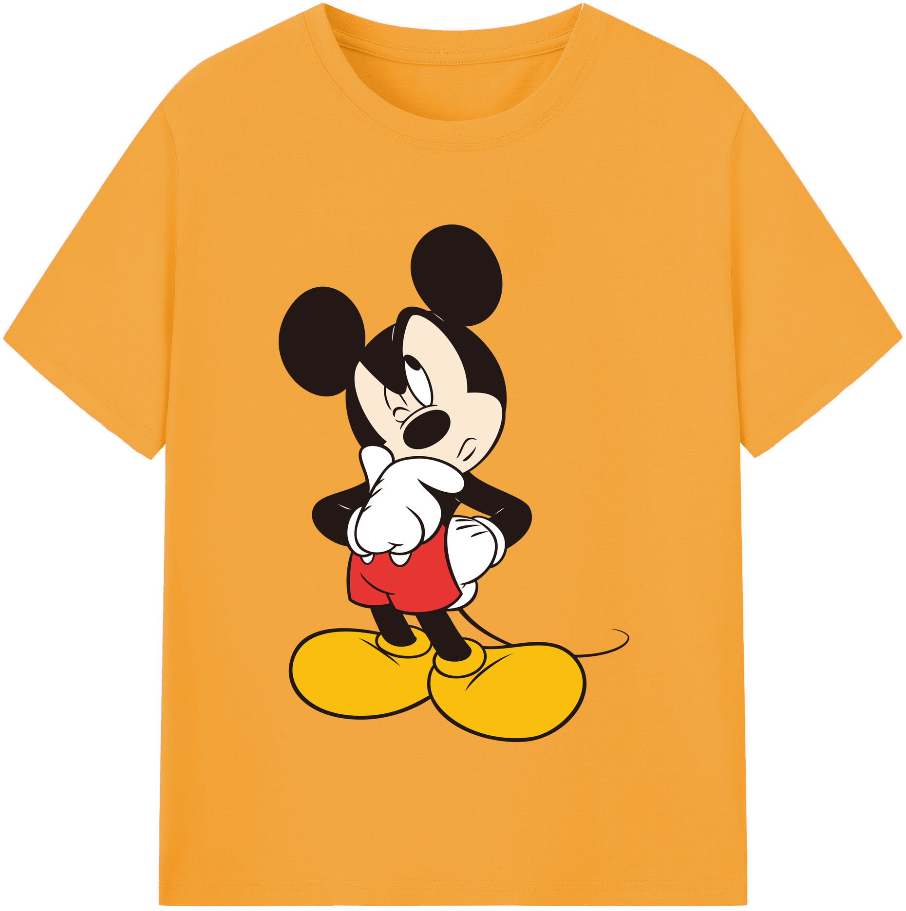 （画像用） ミッキーマウス Mickey Mouse 綿100％半袖Tシャツ（フロントプリント）