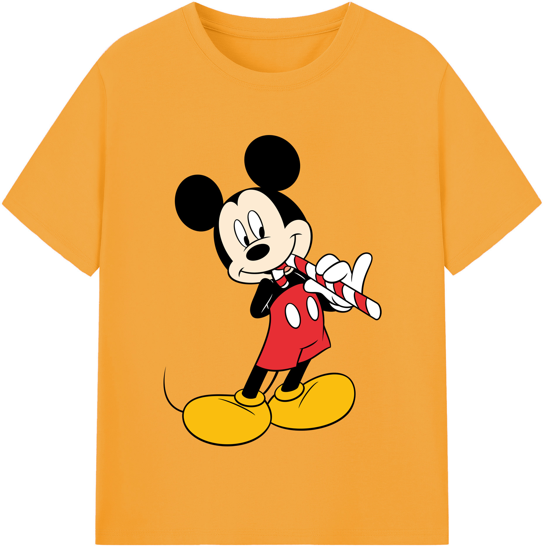 （画像用） ミッキーマウス Mickey Mouse 綿100％半袖Tシャツ（フロントプリント）