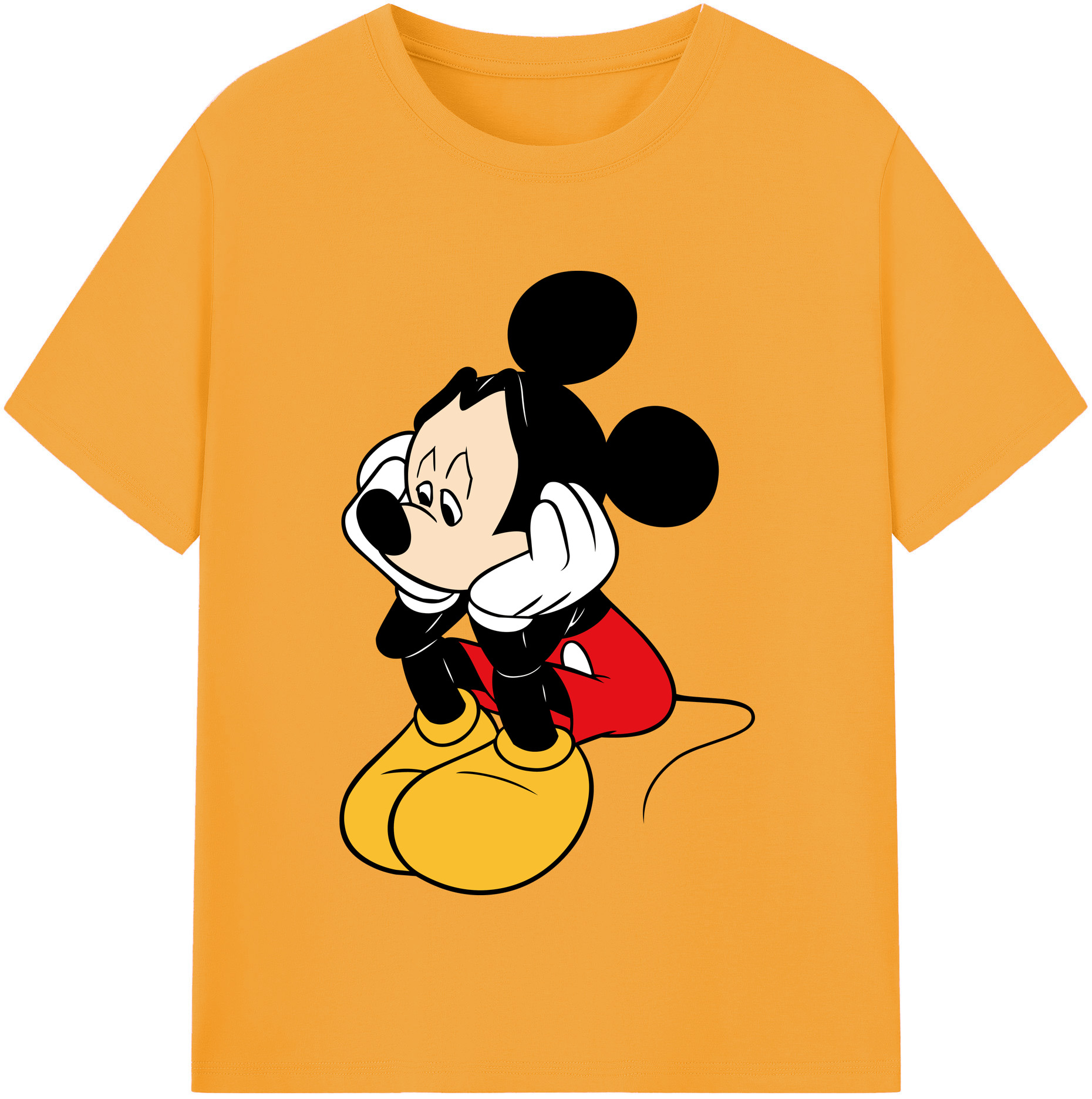 （画像用） ミッキーマウス Mickey Mouse 綿100％半袖Tシャツ（フロントプリント）