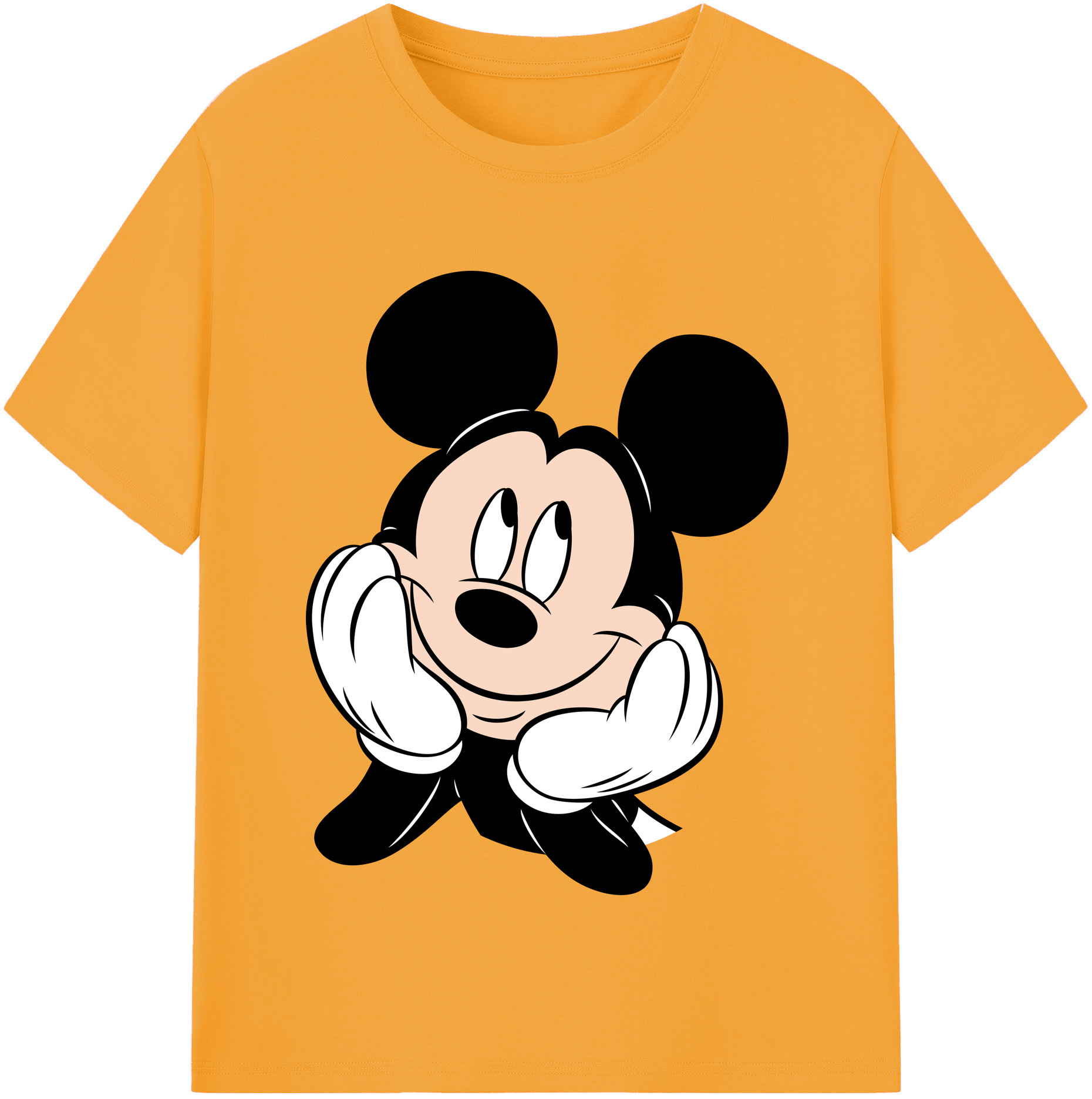 （画像用） ミッキーマウス Mickey Mouse 綿100％半袖Tシャツ（フロントプリント）