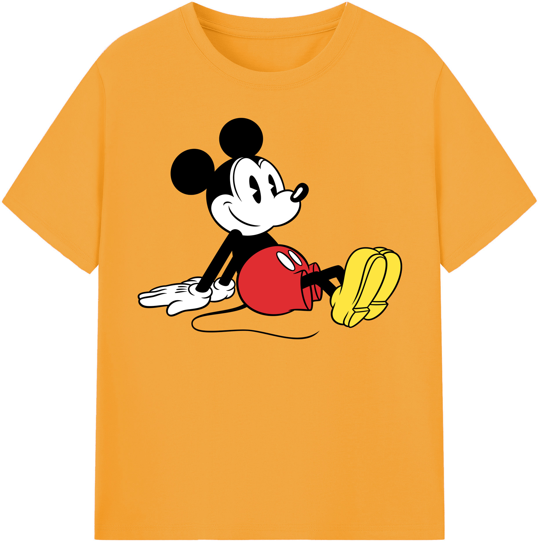 （画像用） ミッキーマウス Mickey Mouse 綿100％半袖Tシャツ（フロントプリント）