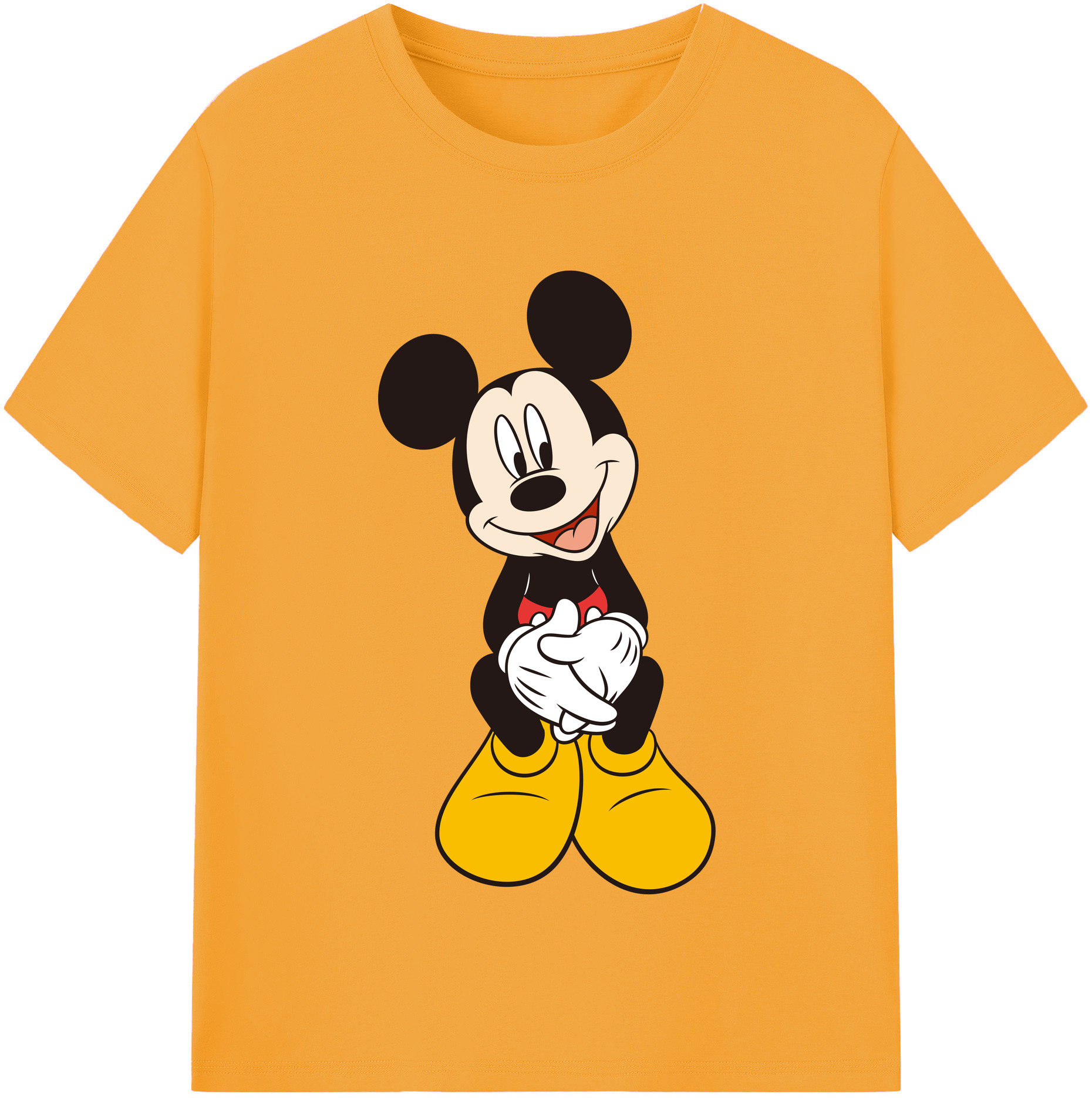 （画像用） ミッキーマウス Mickey Mouse 綿100％半袖Tシャツ（フロントプリント）