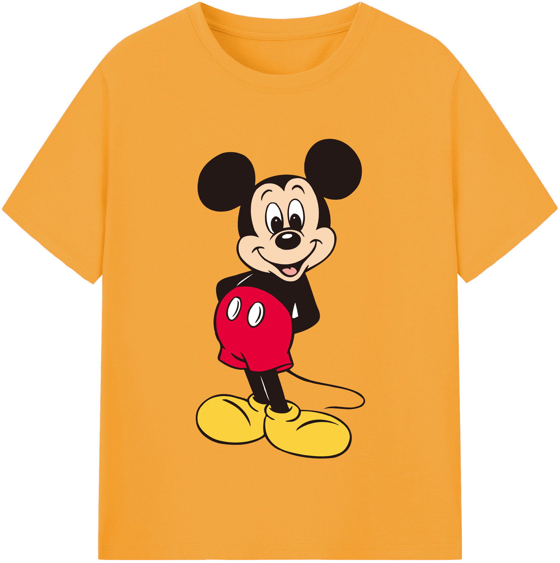 （画像用） ミッキーマウス Mickey Mouse 綿100％半袖Tシャツ（フロントプリント）