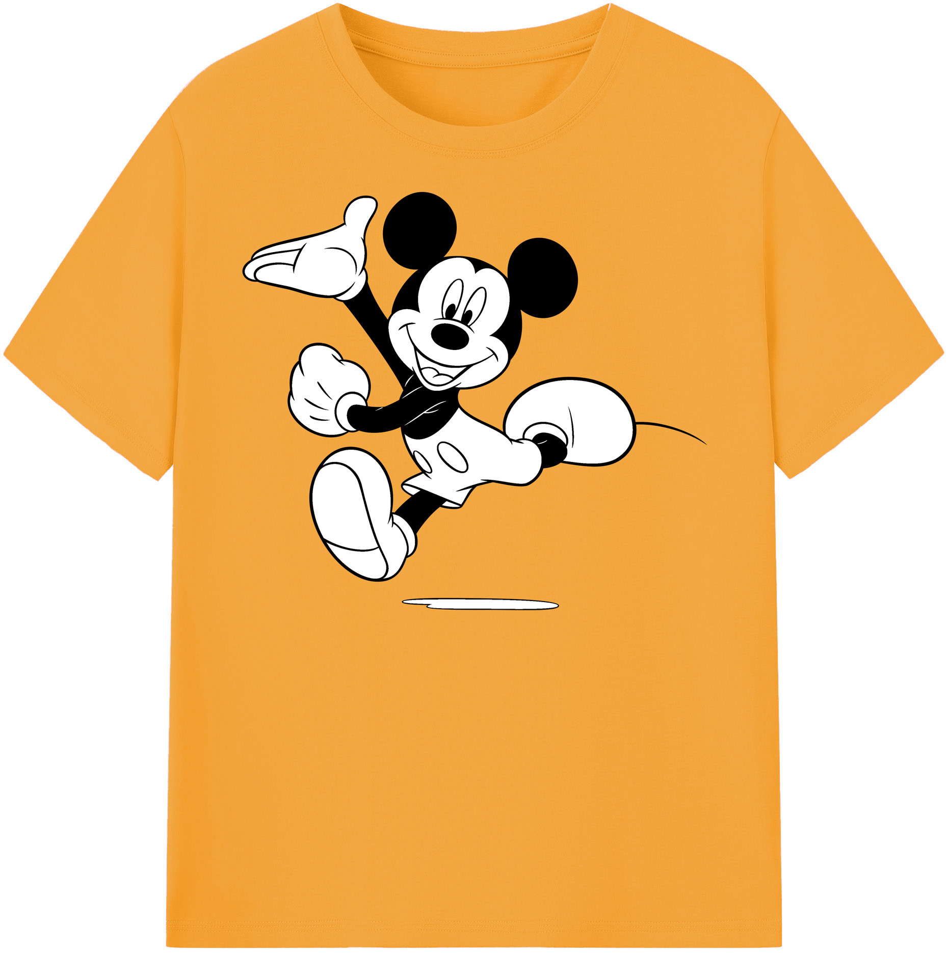 （画像用） ミッキーマウス Mickey Mouse 綿100％半袖Tシャツ（フロントプリント）