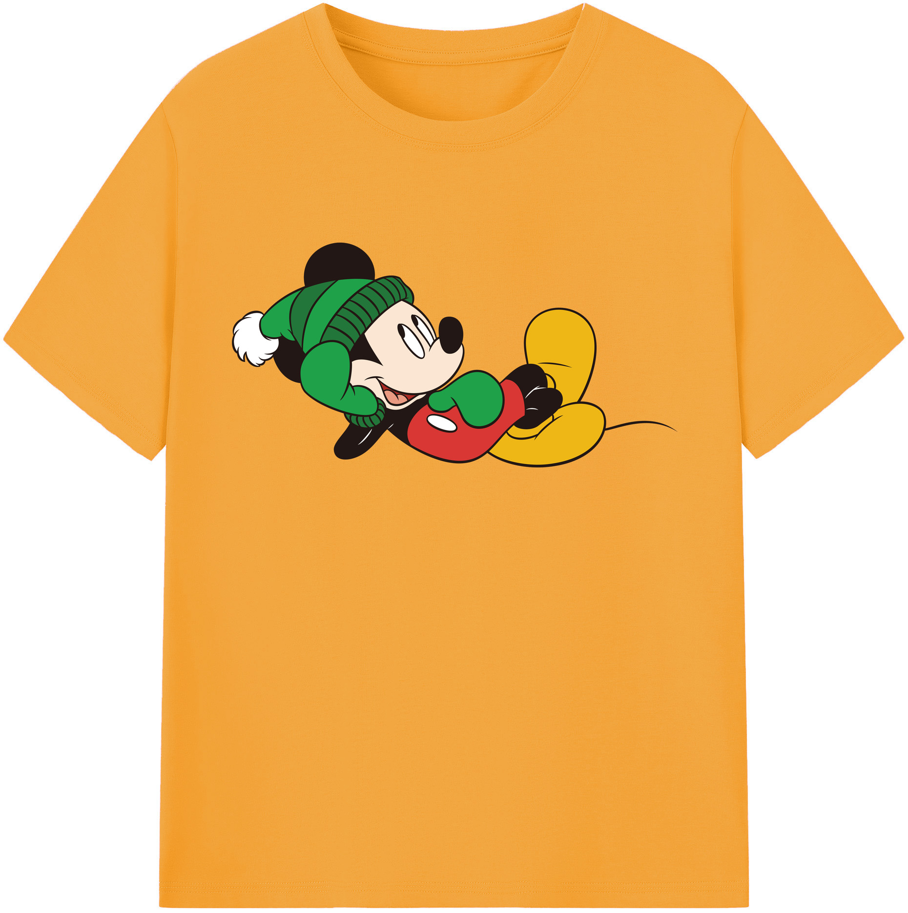 （画像用） ミッキーマウス Mickey Mouse 綿100％半袖Tシャツ（フロントプリント）