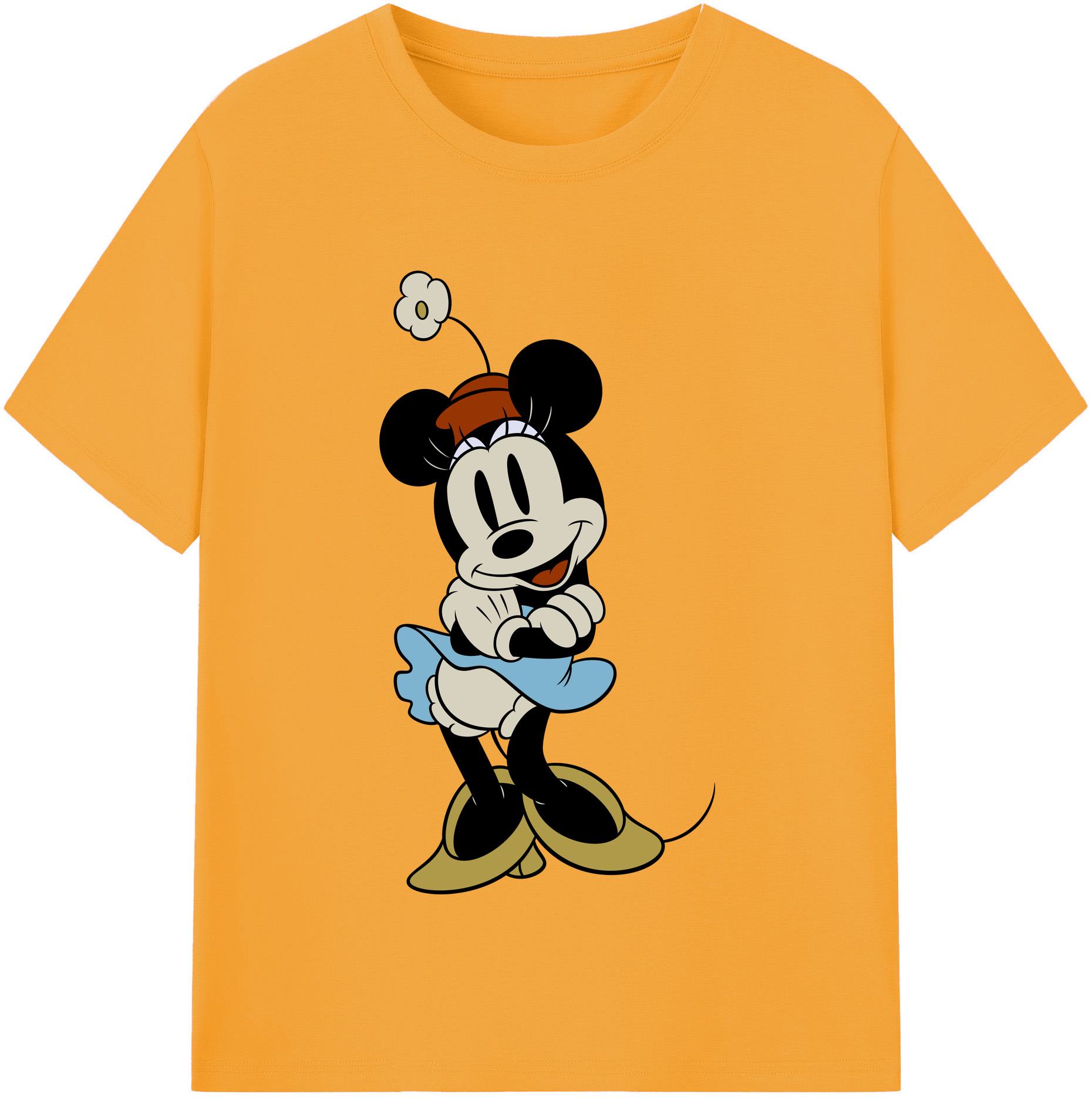（画像用） ミッキーマウス Mickey Mouse 綿100％半袖Tシャツ（フロントプリント）