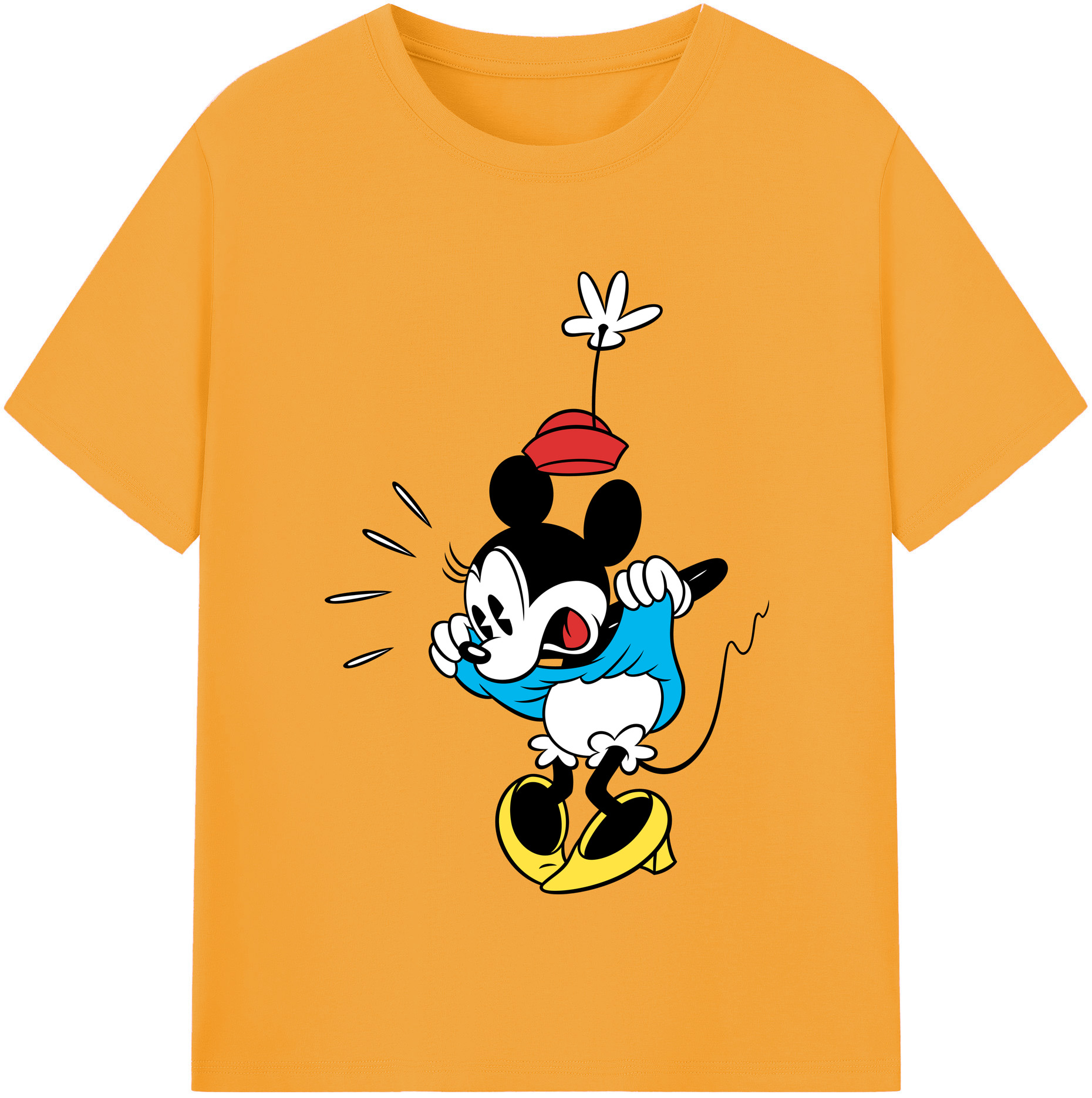 （画像用） ミッキーマウス Mickey Mouse 綿100％半袖Tシャツ（フロントプリント）