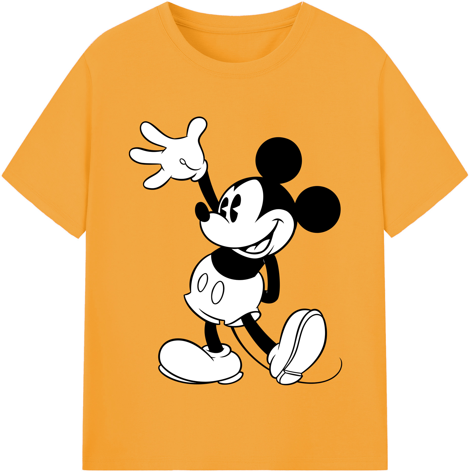 （画像用） ミッキーマウス Mickey Mouse 綿100％半袖Tシャツ（フロントプリント）