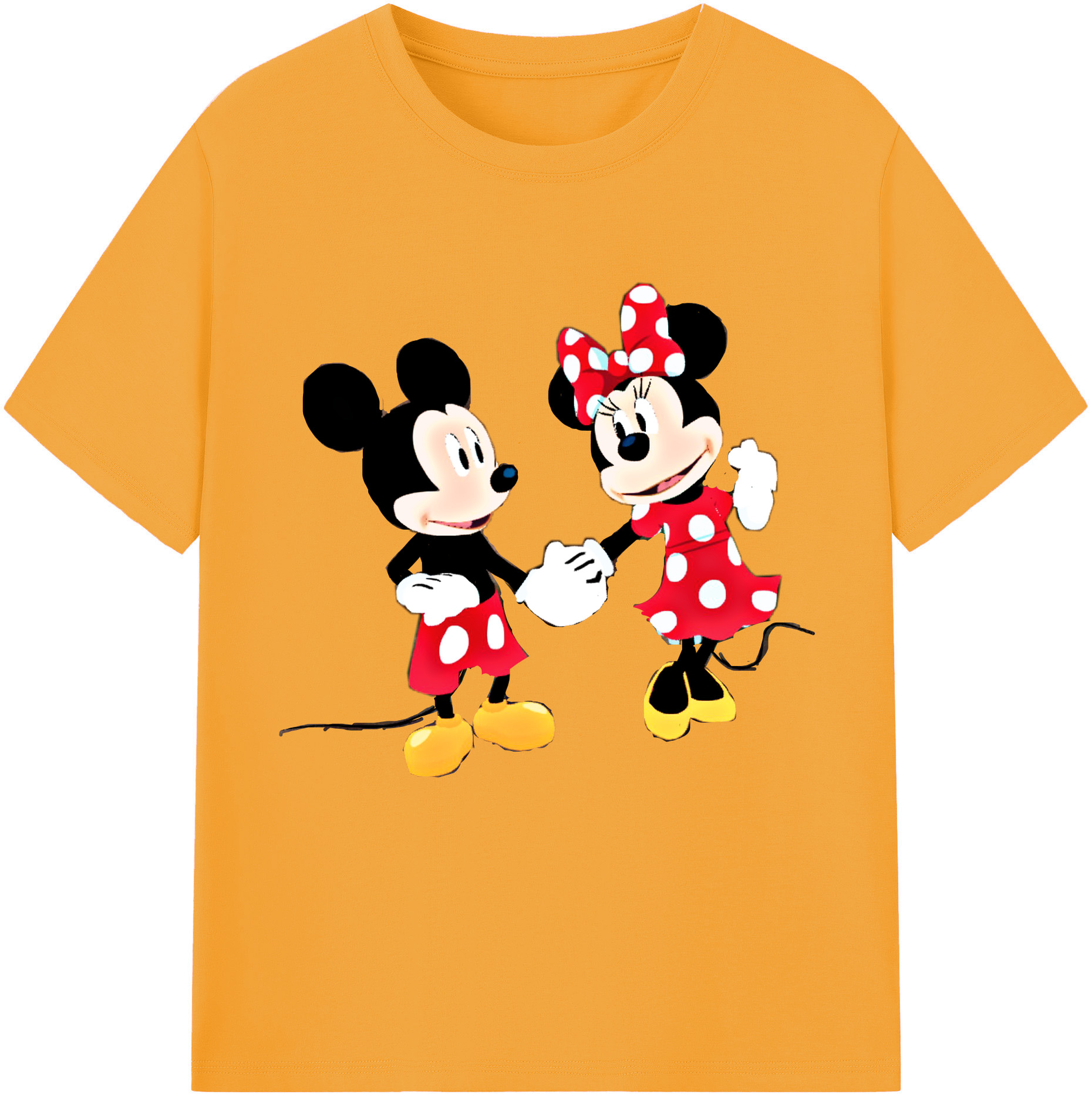 （画像用） ミッキーマウス Mickey Mouse 綿100％半袖Tシャツ（フロントプリント）
