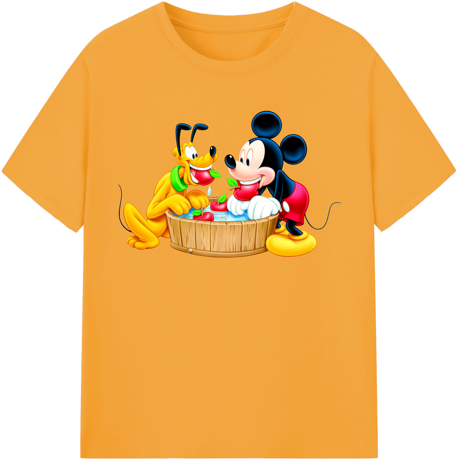（画像用） ミッキーマウス Mickey Mouse 綿100％半袖Tシャツ（フロントプリント）
