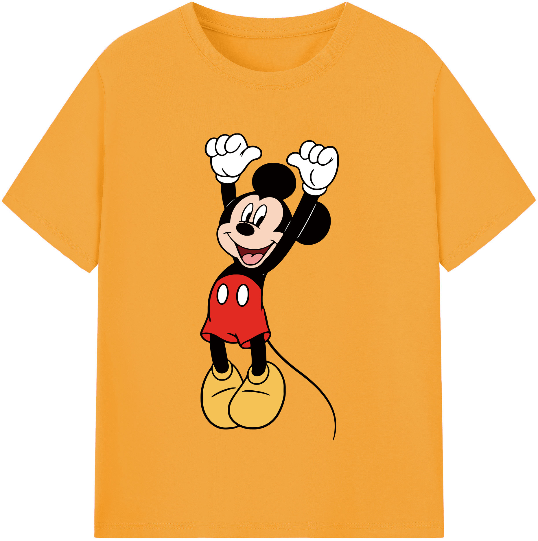 （画像用） ミッキーマウス Mickey Mouse 綿100％半袖Tシャツ（フロントプリント）