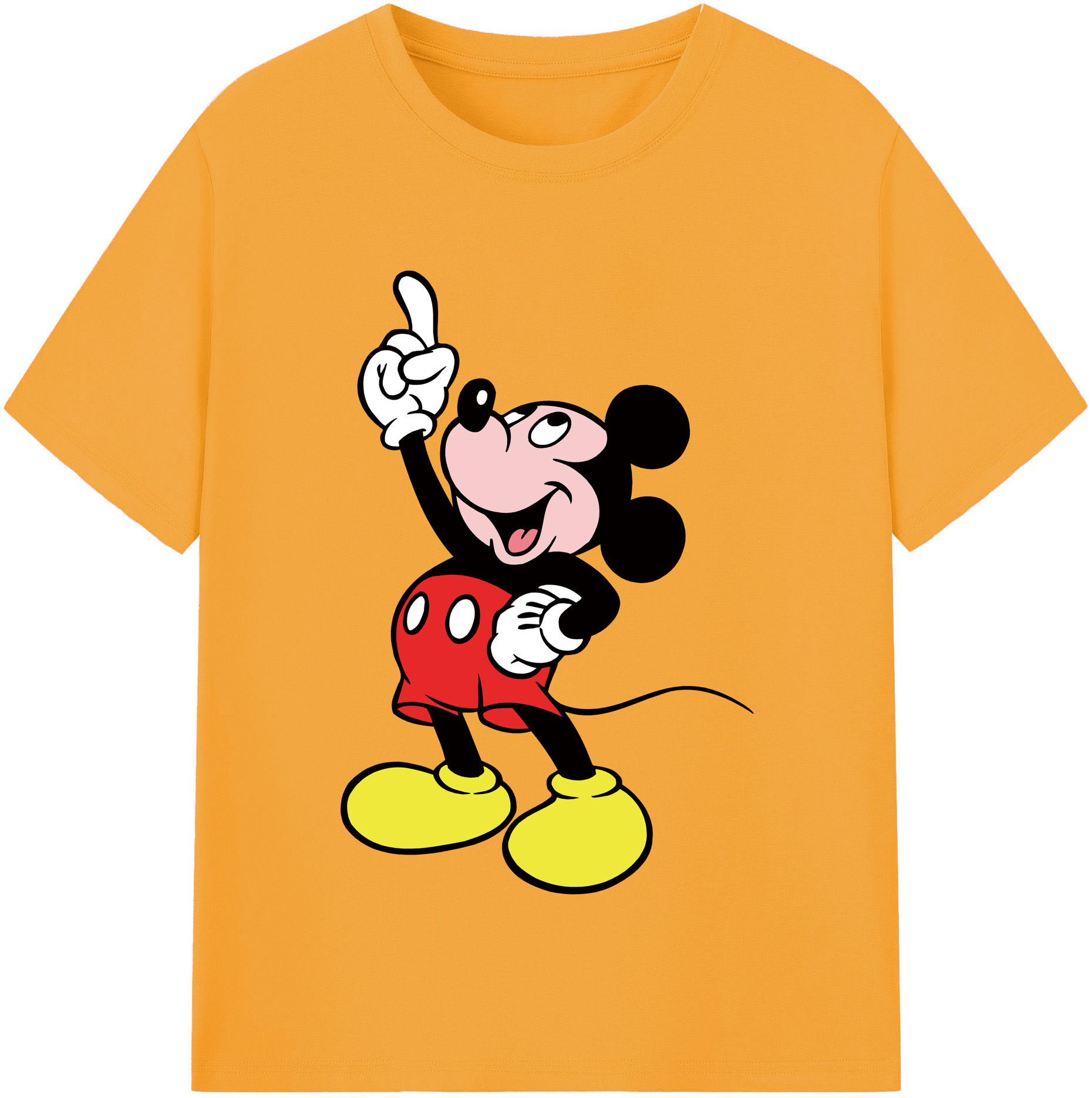（画像用） ミッキーマウス Mickey Mouse 綿100％半袖Tシャツ（フロントプリント）