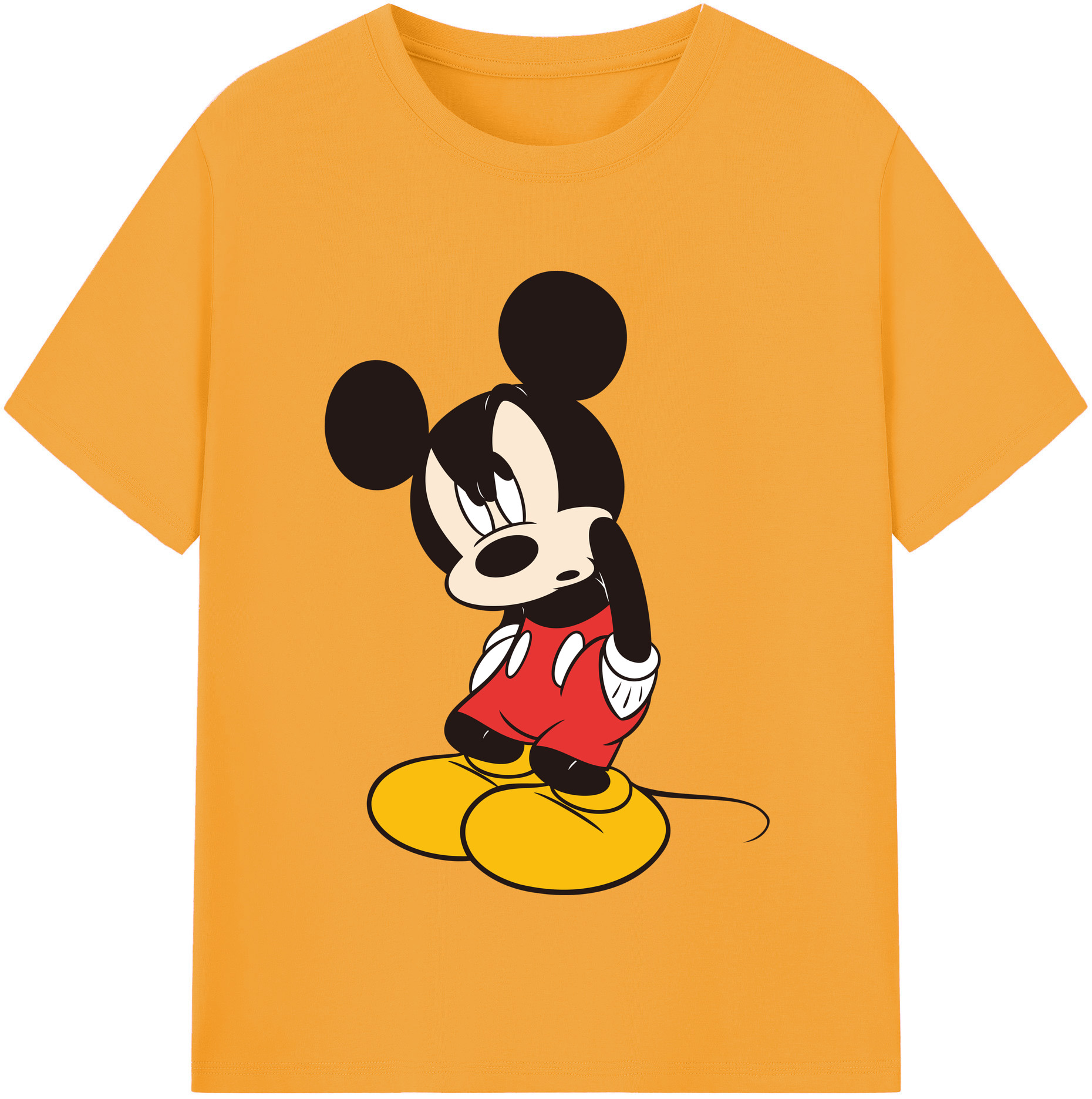 （画像用） ミッキーマウス Mickey Mouse 綿100％半袖Tシャツ（フロントプリント）