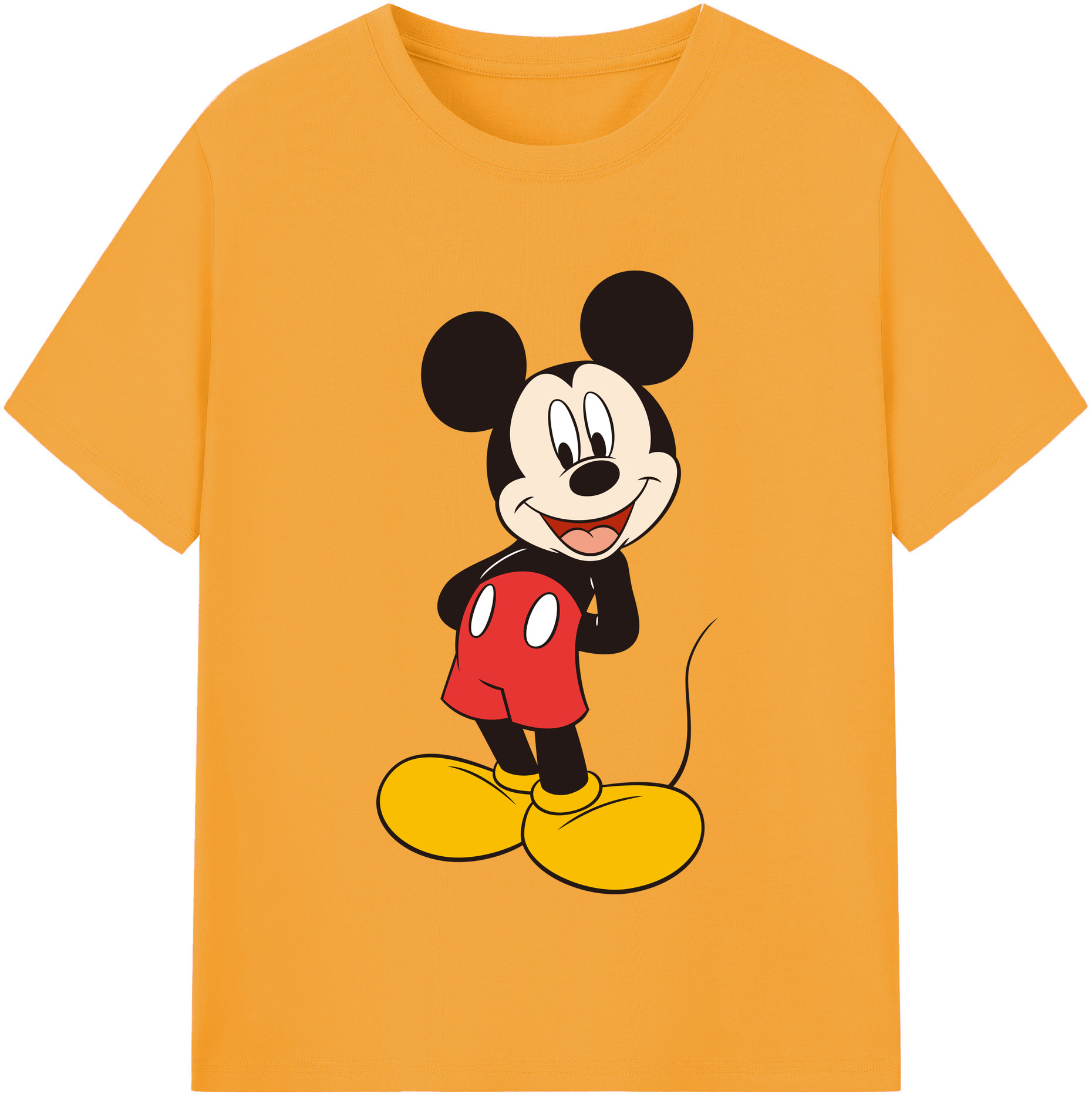 （画像用） ミッキーマウス Mickey Mouse 綿100％半袖Tシャツ（フロントプリント）