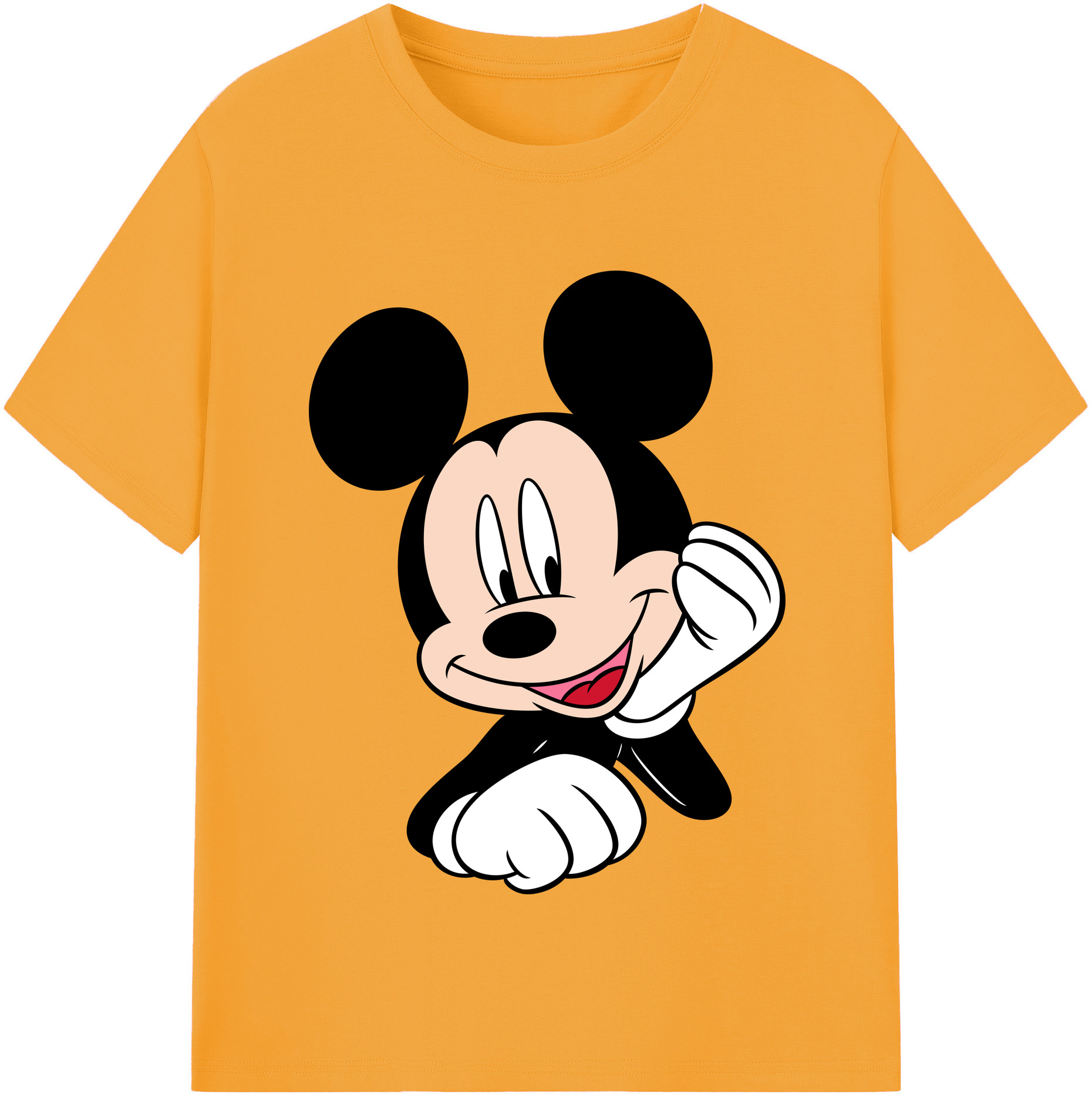 （画像用） ミッキーマウス Mickey Mouse 綿100％半袖Tシャツ（フロントプリント）
