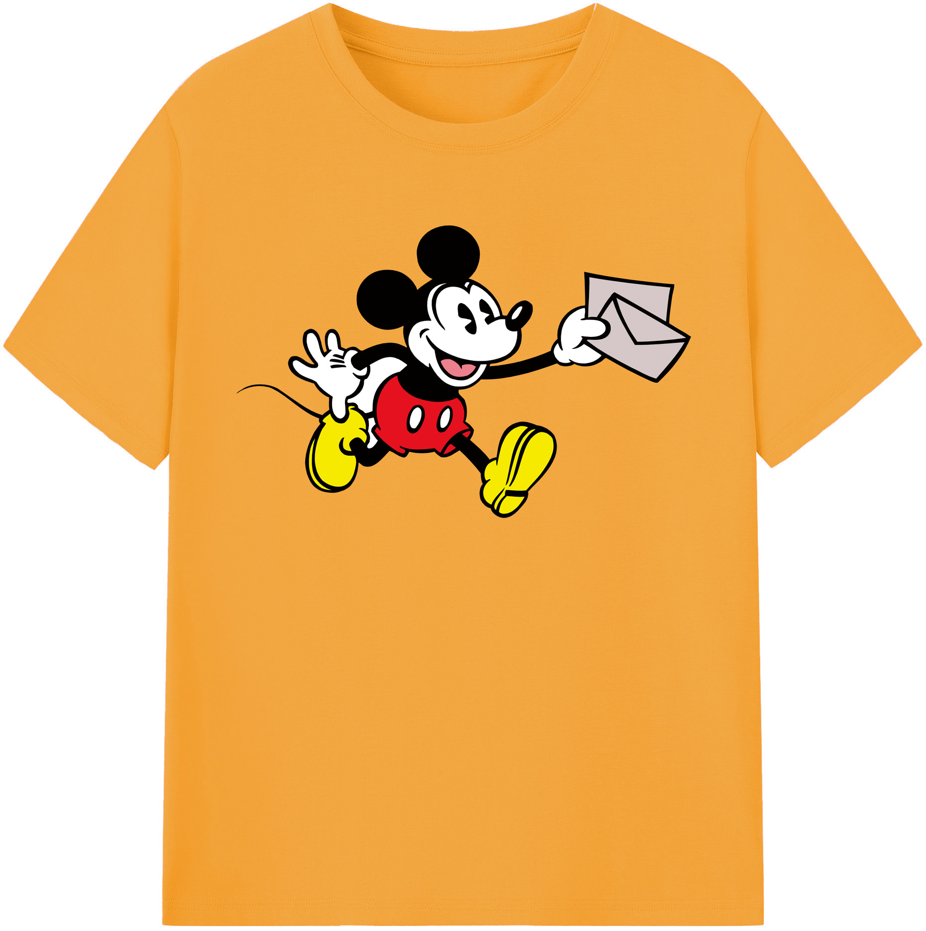 （画像用） ミッキーマウス Mickey Mouse 綿100％半袖Tシャツ（フロントプリント）
