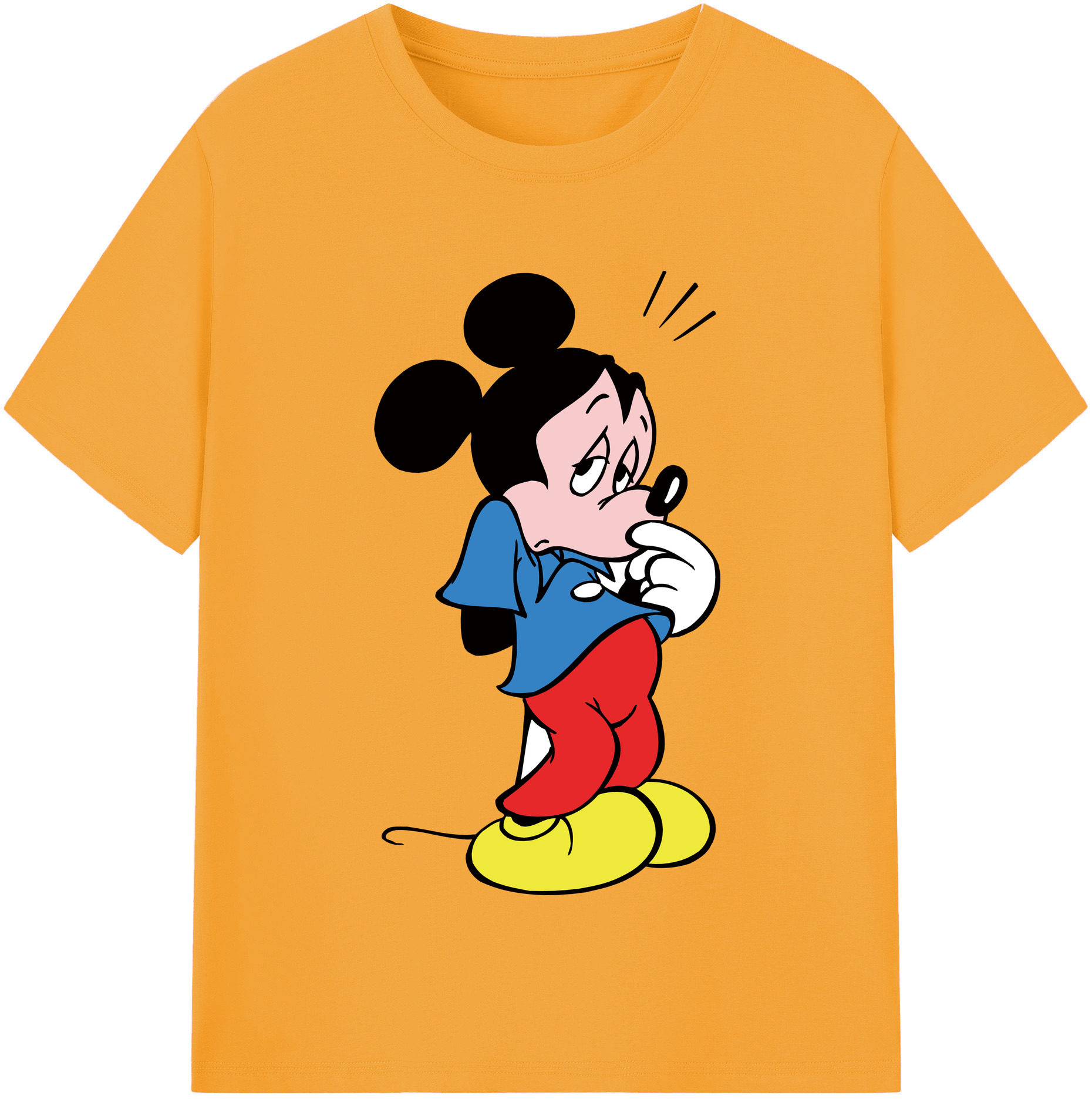 （画像用） ミッキーマウス Mickey Mouse 綿100％半袖Tシャツ（フロントプリント）