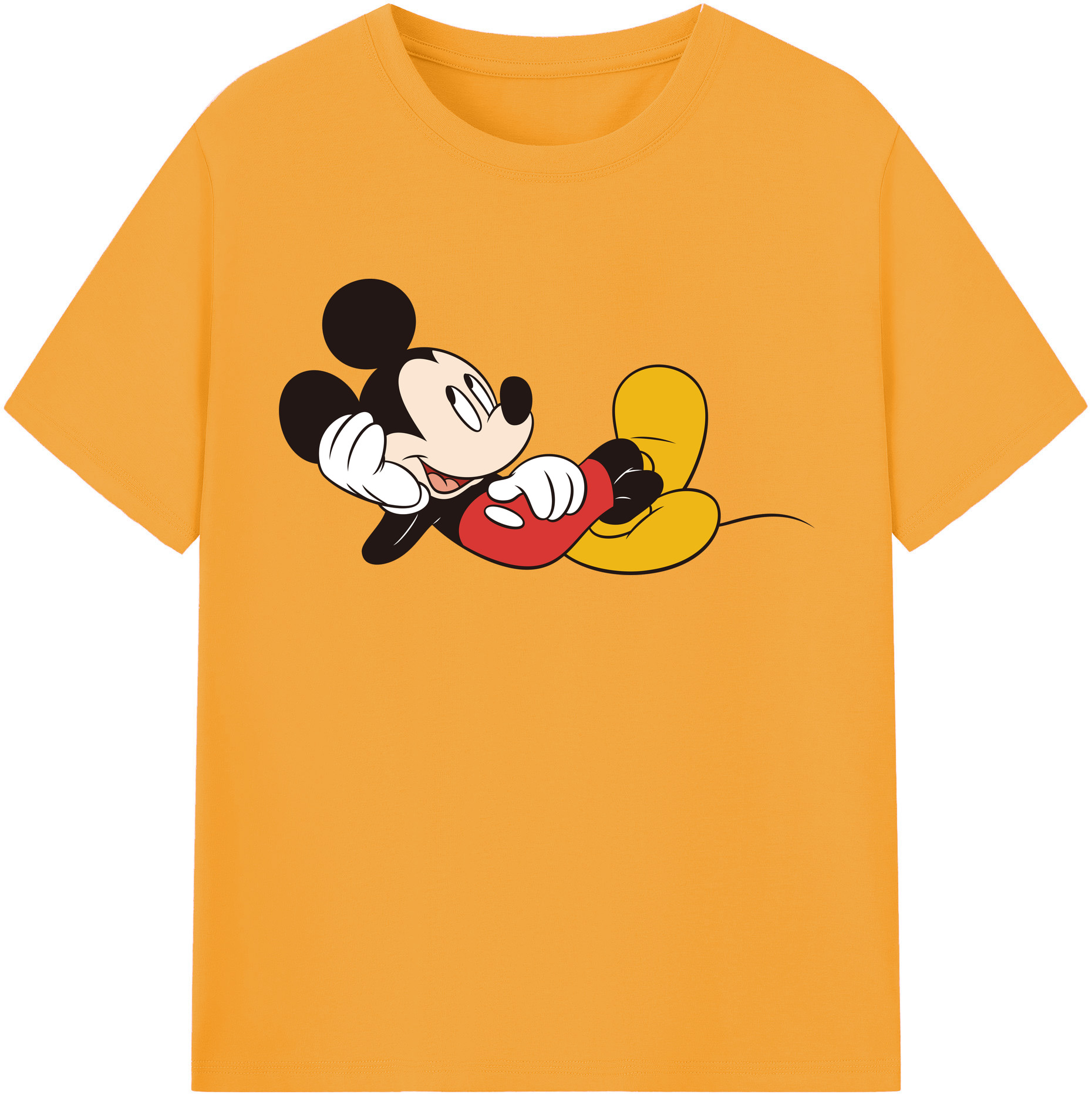 （画像用） ミッキーマウス Mickey Mouse 綿100％半袖Tシャツ（フロントプリント）