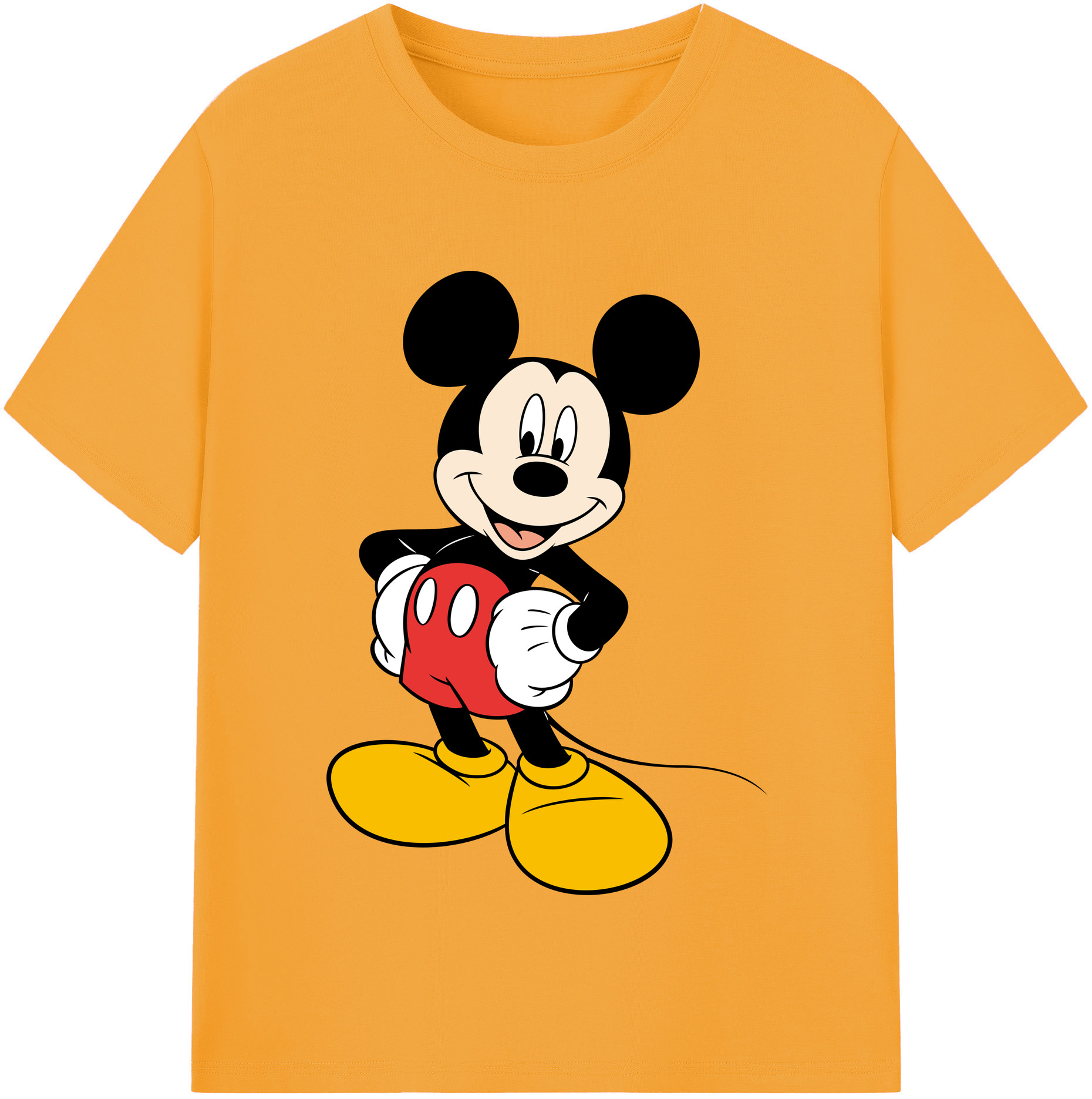 （画像用） ミッキーマウス Mickey Mouse 綿100％半袖Tシャツ（フロントプリント）