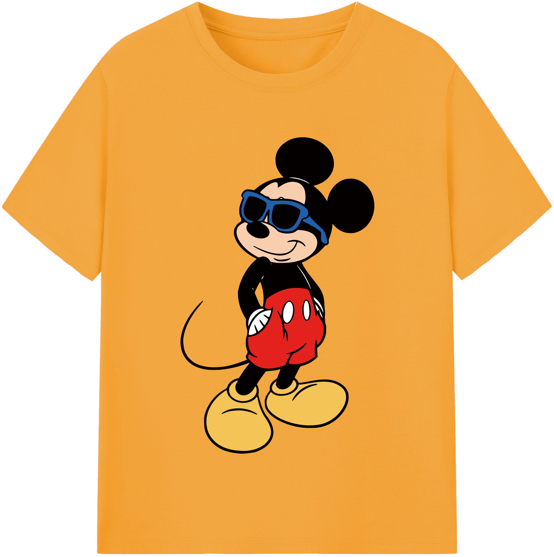 （画像用） ミッキーマウス Mickey Mouse 綿100％半袖Tシャツ（フロントプリント）