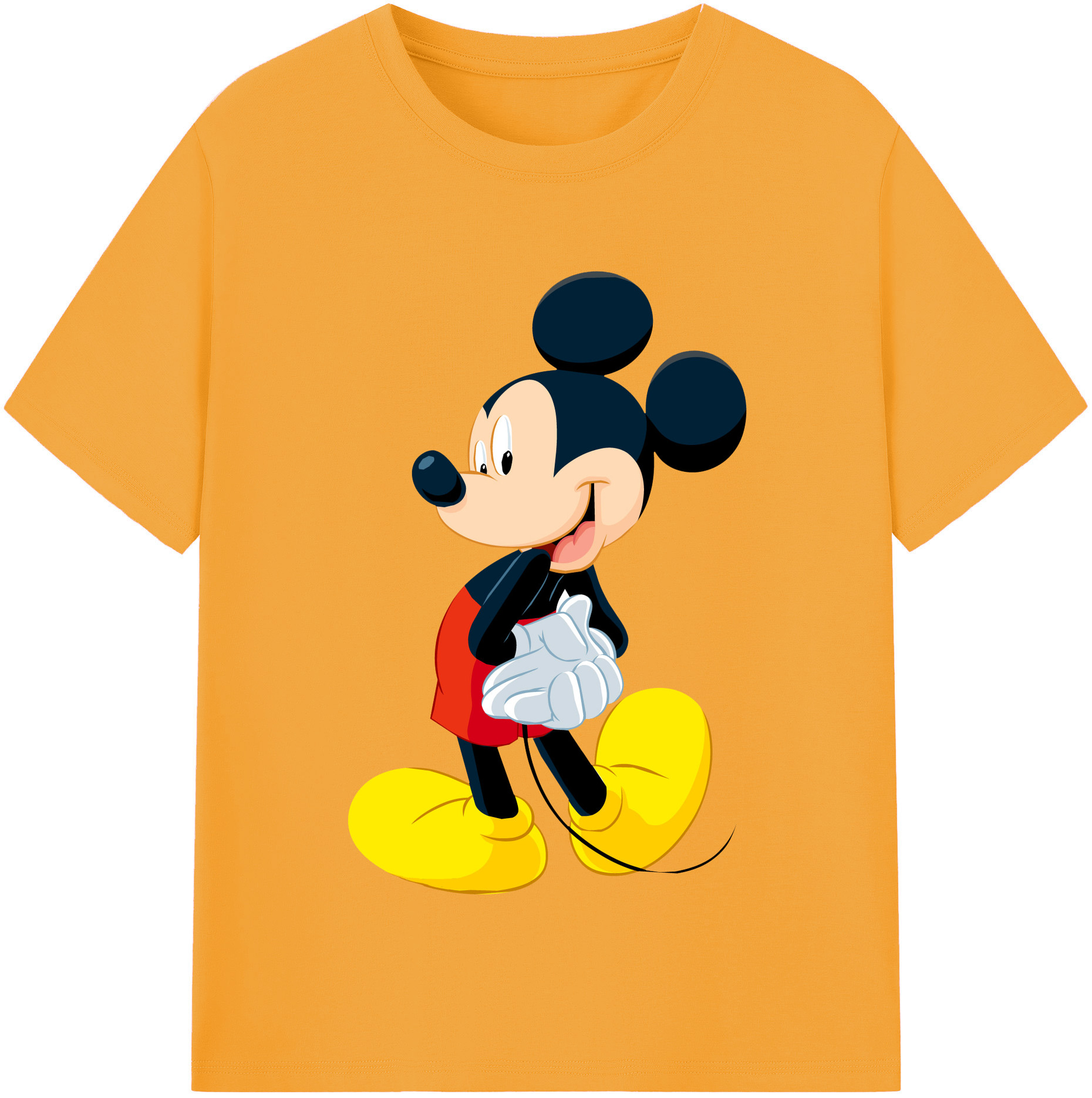 （画像用） ミッキーマウス Mickey Mouse 綿100％半袖Tシャツ（フロントプリント）
