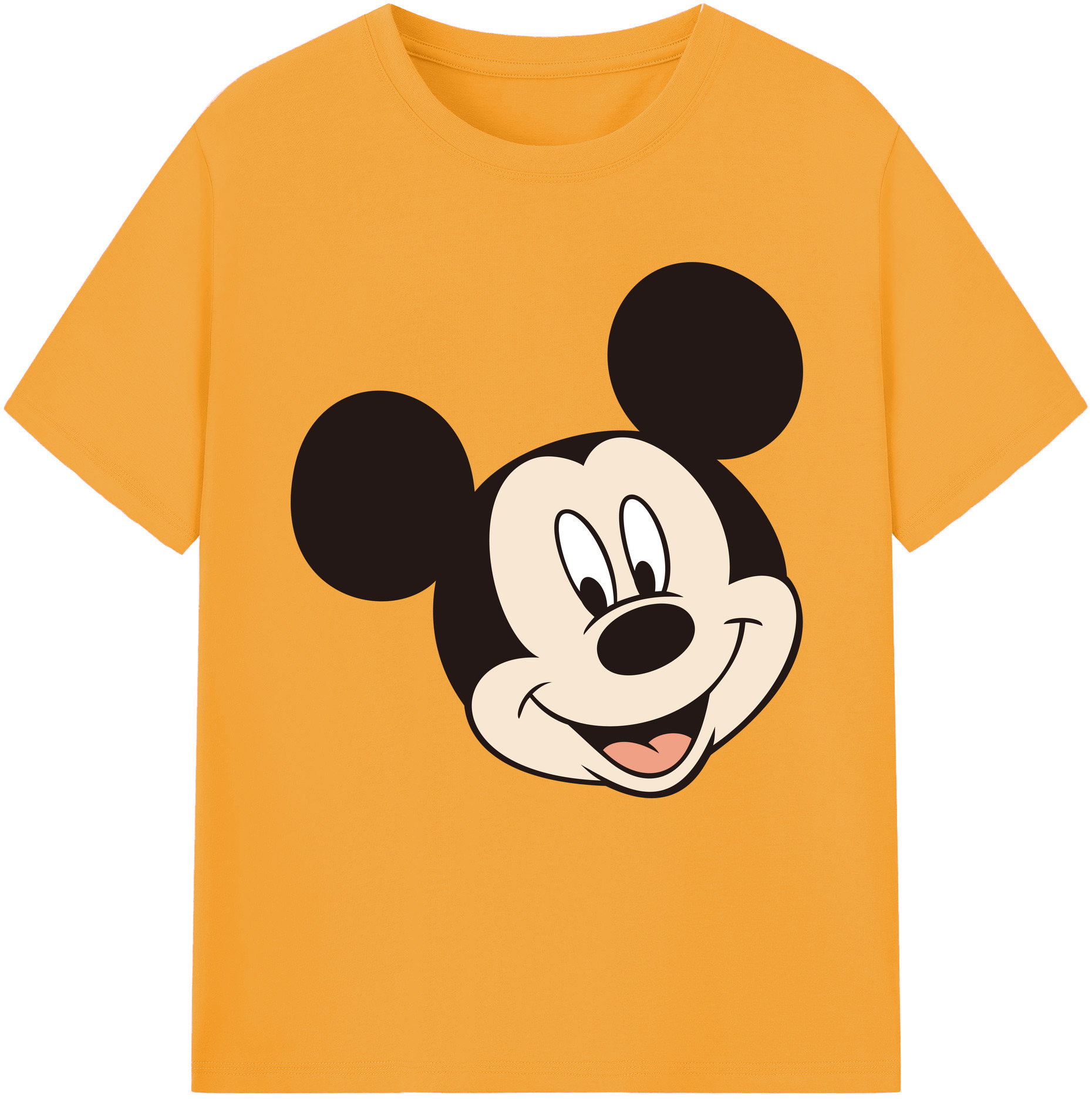（画像用） ミッキーマウス Mickey Mouse 綿100％半袖Tシャツ（フロントプリント）