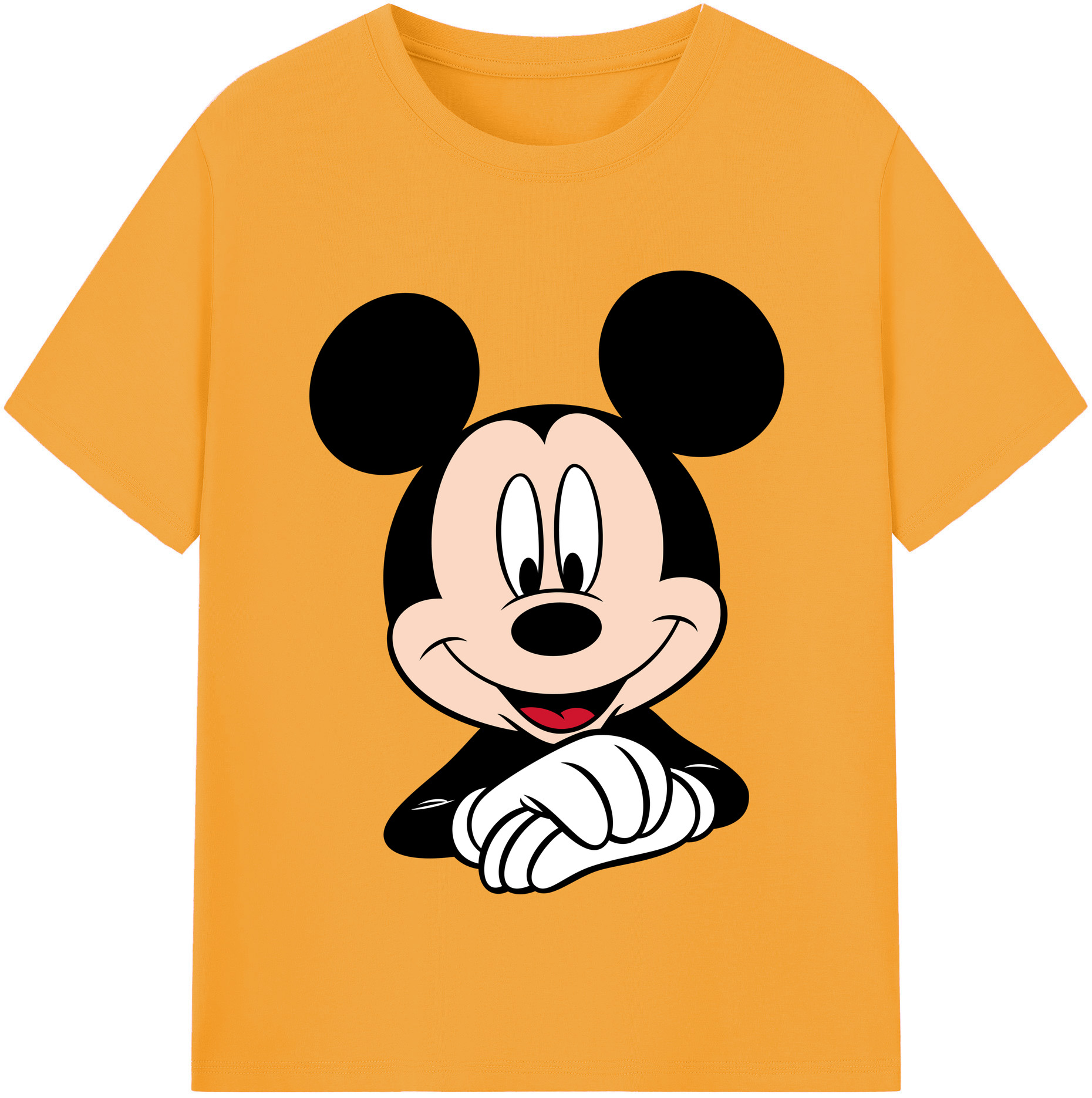 （画像用） ミッキーマウス Mickey Mouse 綿100％半袖Tシャツ（フロントプリント）