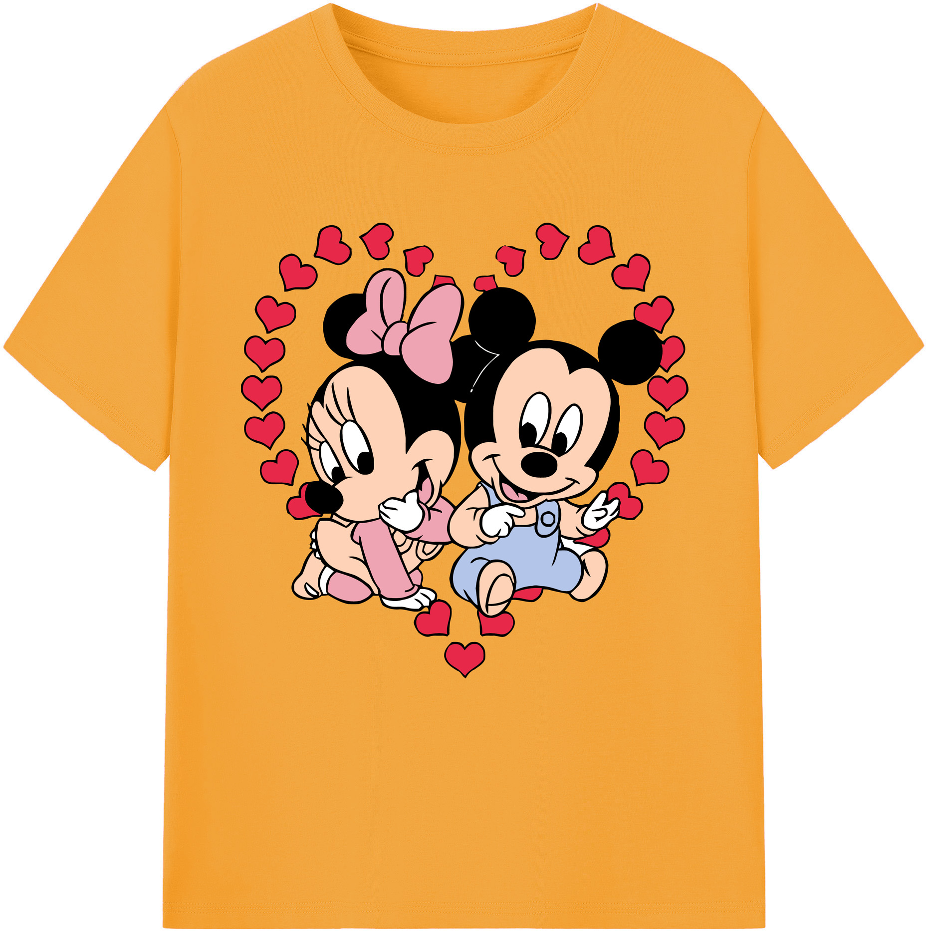 （画像用） ミッキーマウス Mickey Mouse 綿100％半袖Tシャツ（フロントプリント）