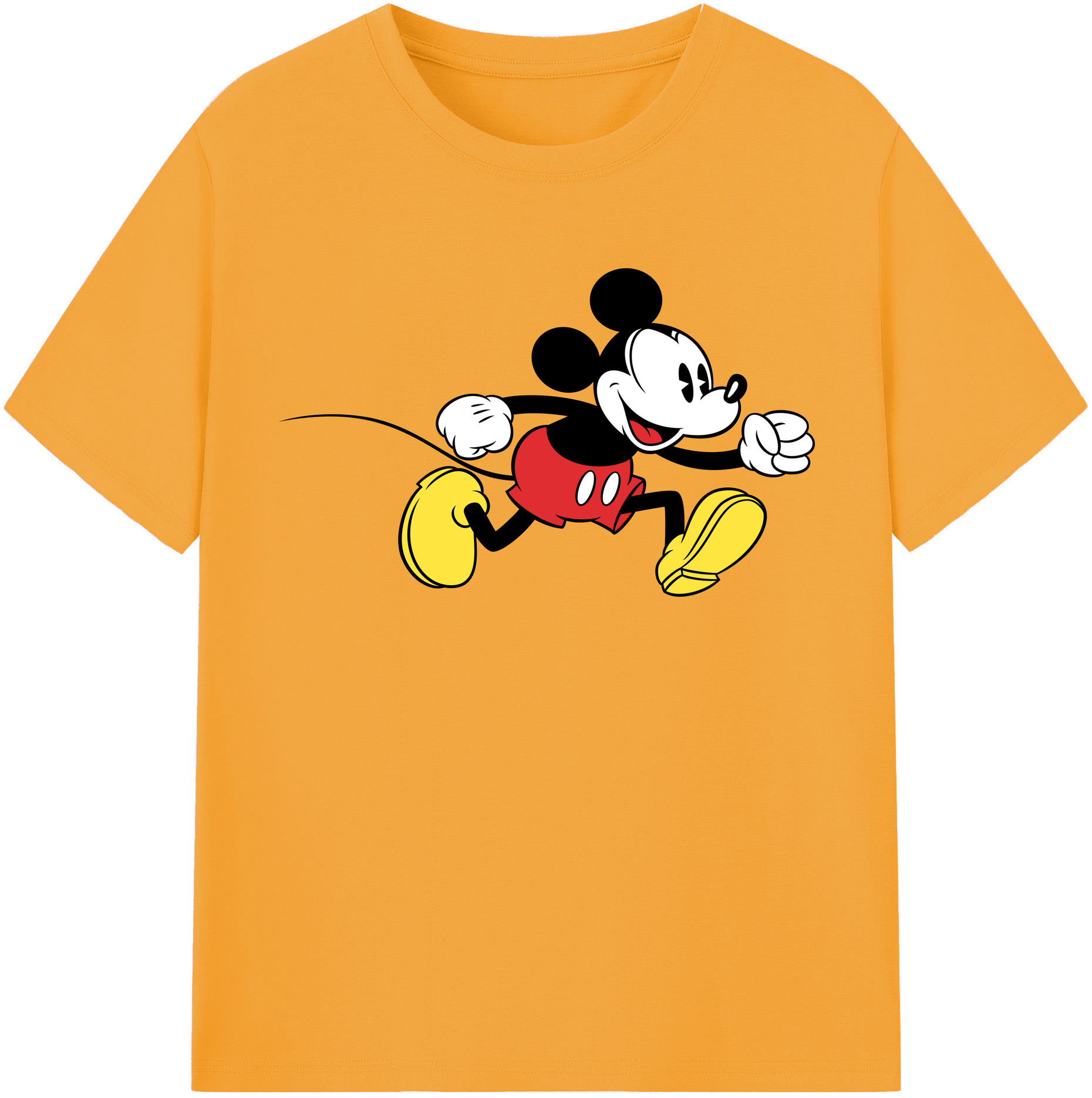 （画像用） ミッキーマウス Mickey Mouse 綿100％半袖Tシャツ（フロントプリント）