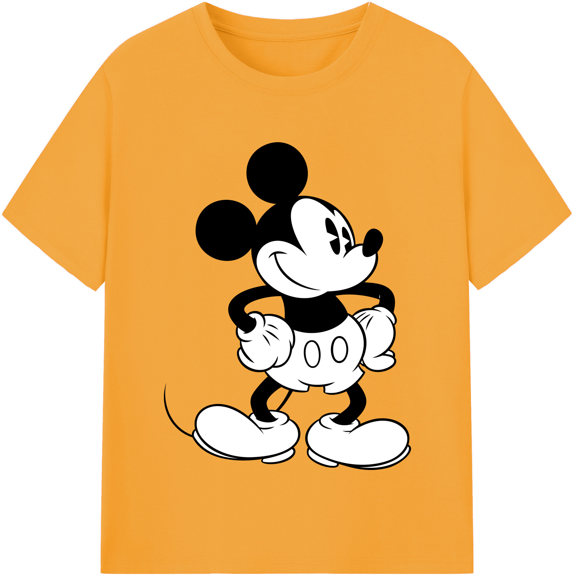 （画像用） ミッキーマウス Mickey Mouse 綿100％半袖Tシャツ（フロントプリント）