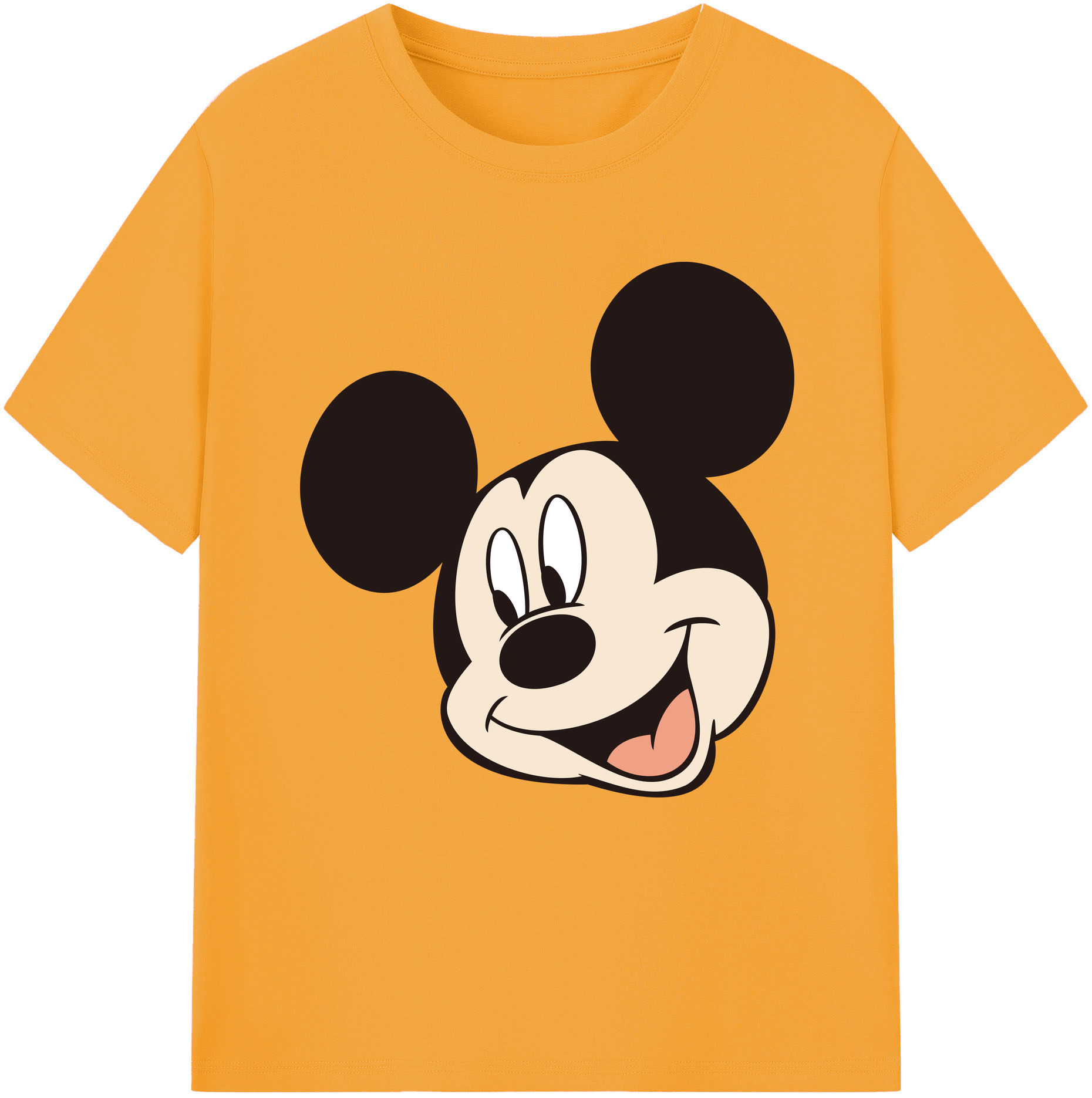 （画像用） ミッキーマウス Mickey Mouse 綿100％半袖Tシャツ（フロントプリント）