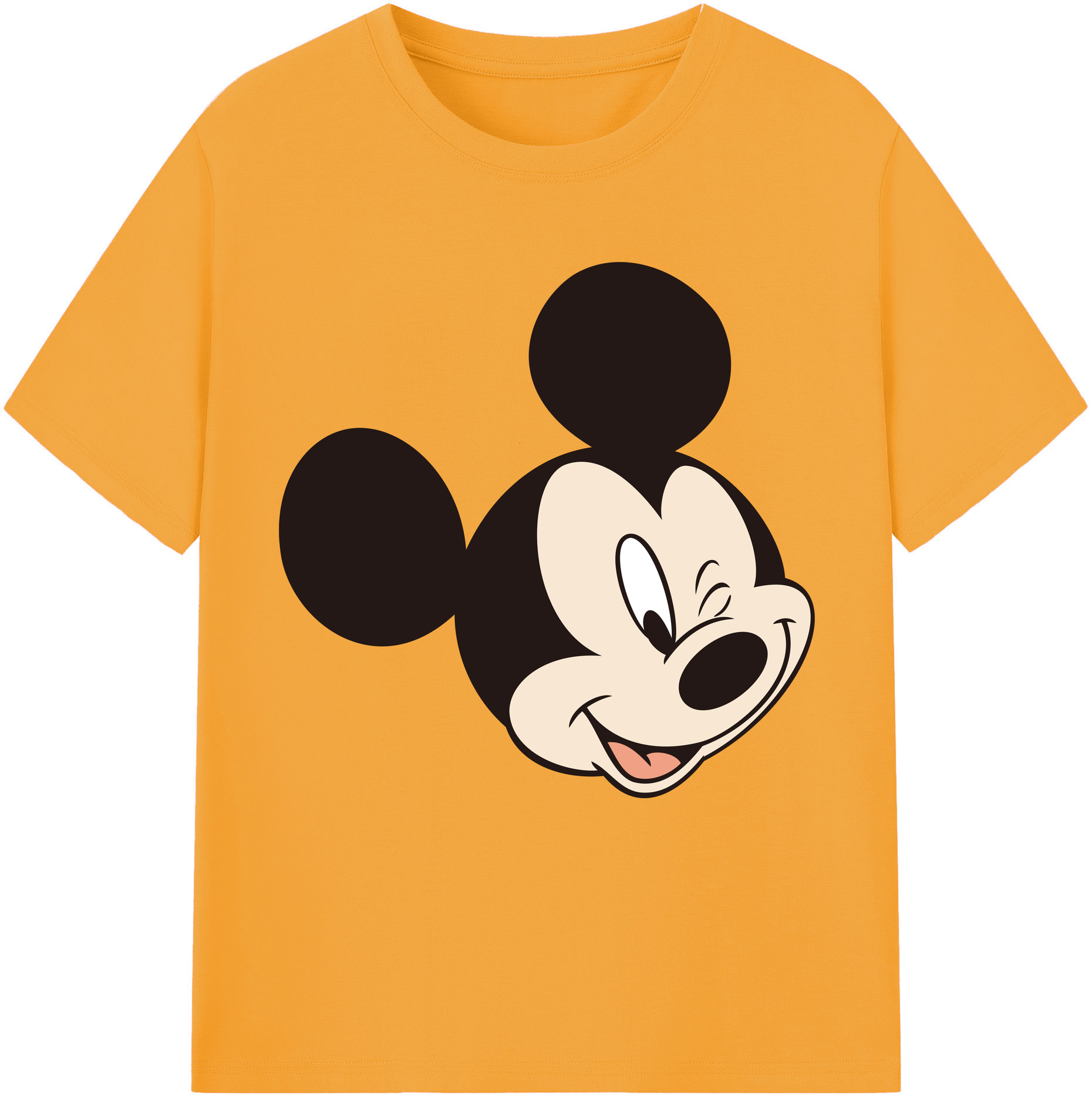 （画像用） ミッキーマウス Mickey Mouse 綿100％半袖Tシャツ（フロントプリント）