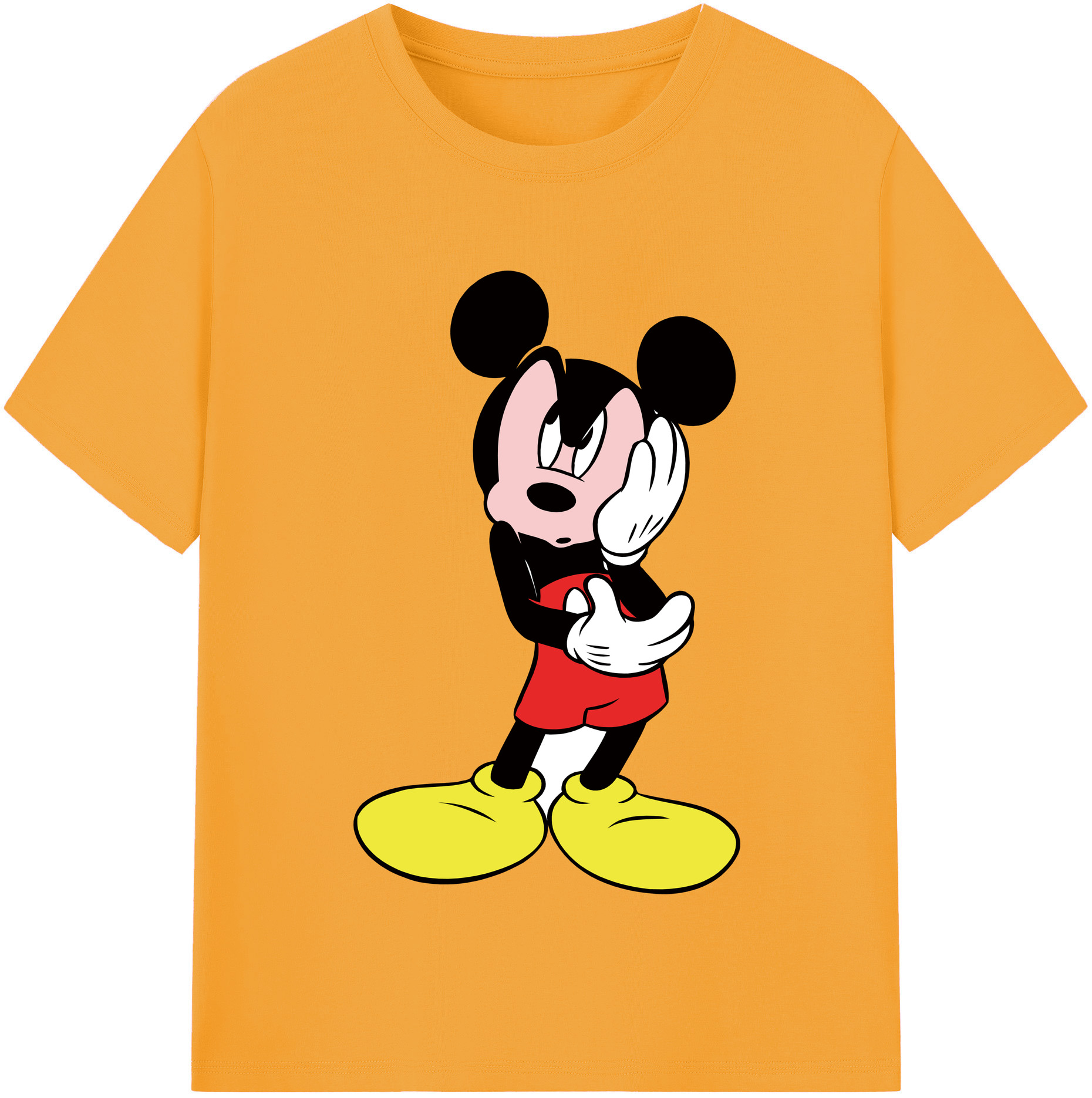 （画像用） ミッキーマウス Mickey Mouse 綿100％半袖Tシャツ（フロントプリント）