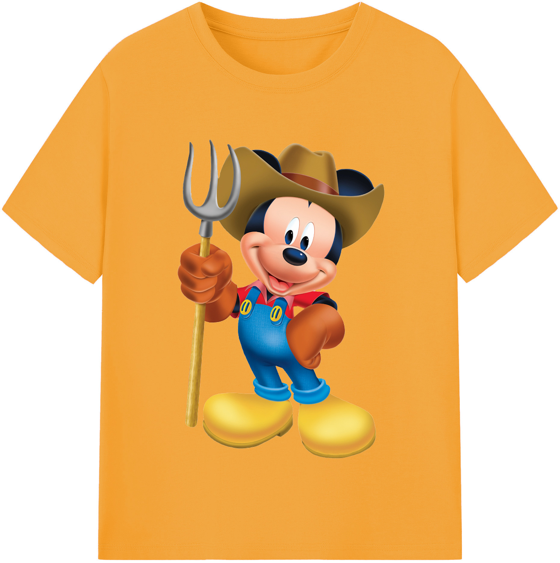 （画像用） ミッキーマウス Mickey Mouse 綿100％半袖Tシャツ（フロントプリント）