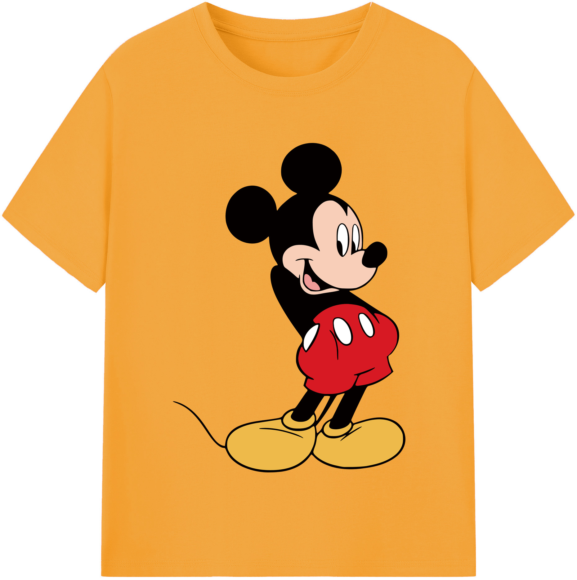 （画像用） ミッキーマウス Mickey Mouse 綿100％半袖Tシャツ（フロントプリント）