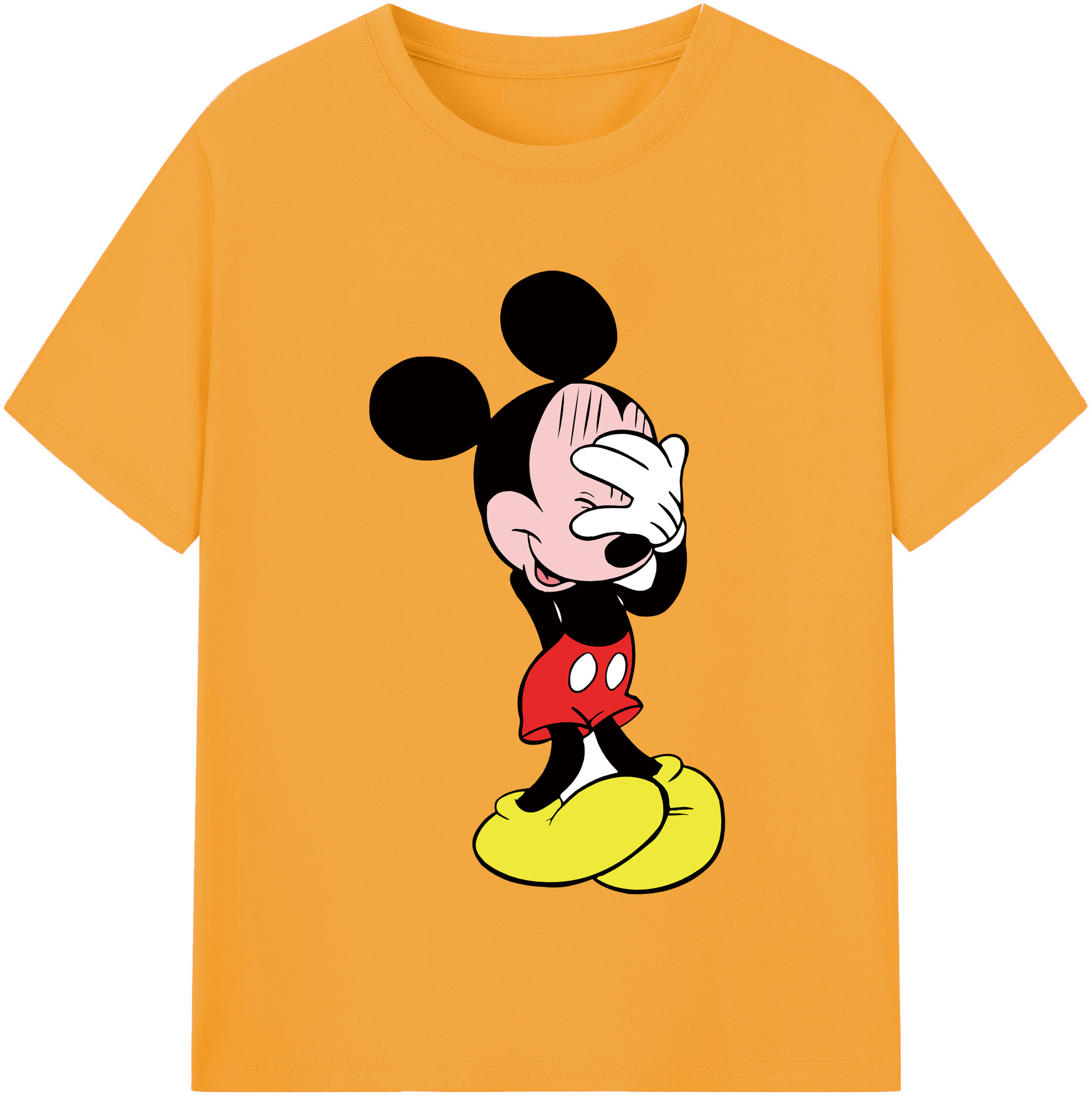 （画像用） ミッキーマウス Mickey Mouse 綿100％半袖Tシャツ（フロントプリント）