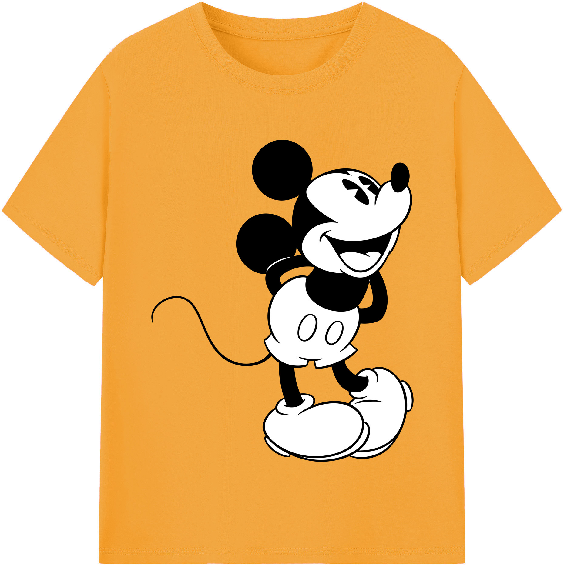 （画像用） ミッキーマウス Mickey Mouse 綿100％半袖Tシャツ（フロントプリント）