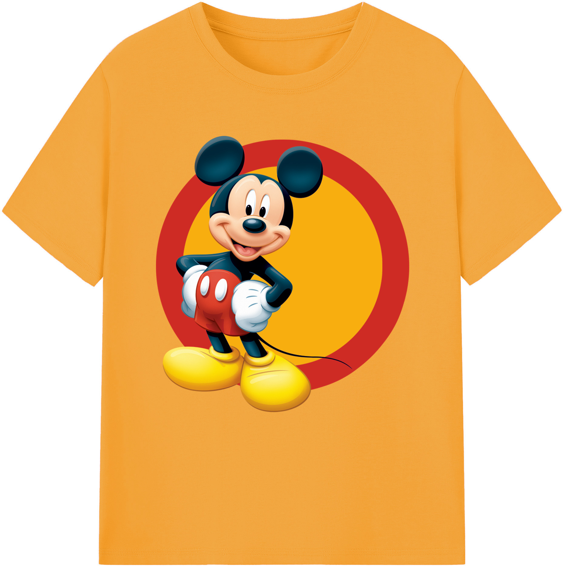 （画像用） ミッキーマウス Mickey Mouse 綿100％半袖Tシャツ（フロントプリント）