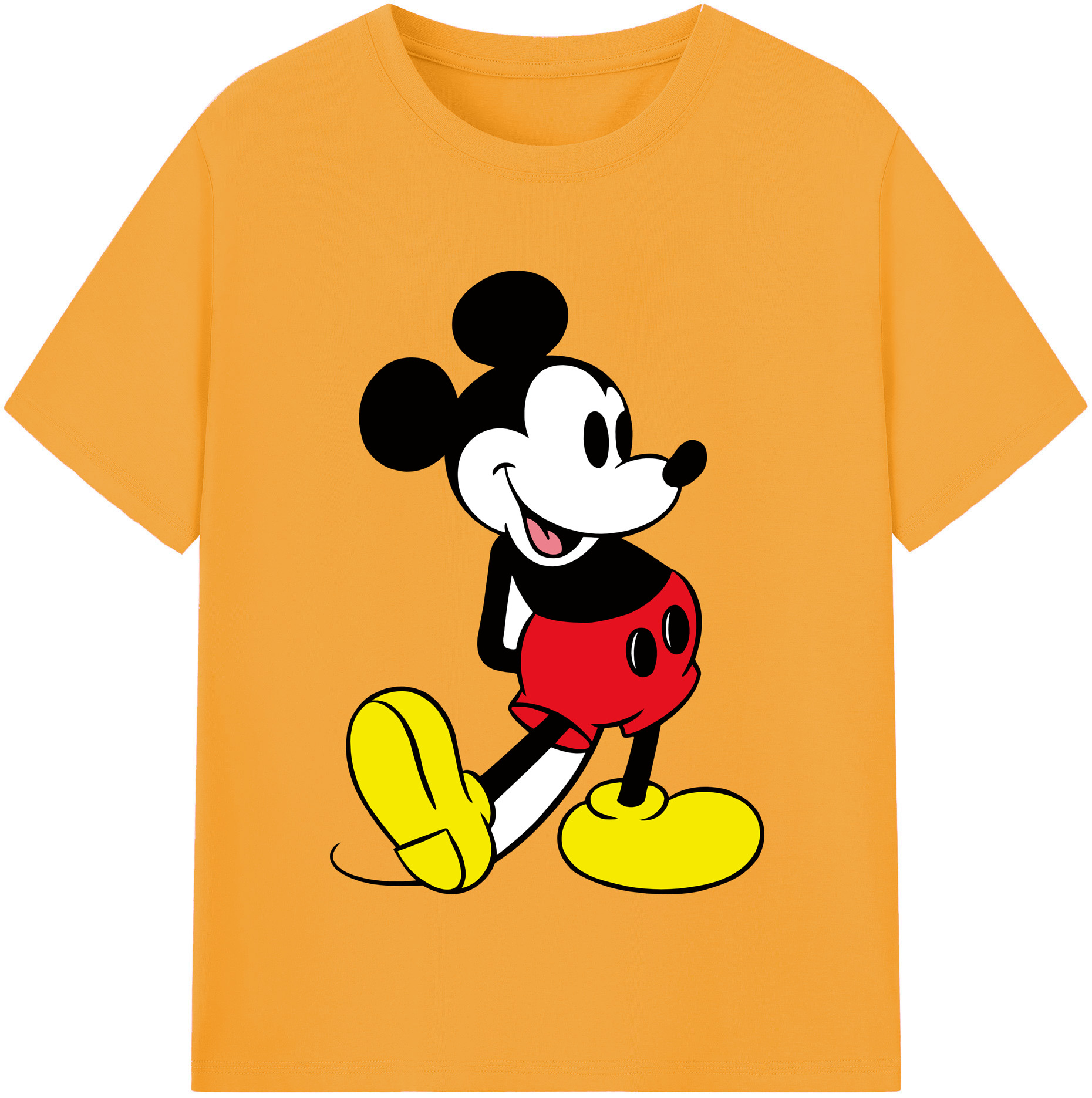 （画像用） ミッキーマウス Mickey Mouse 綿100％半袖Tシャツ（フロントプリント）