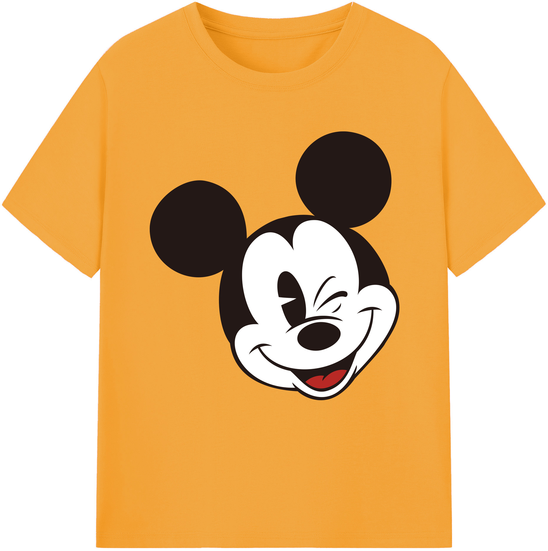 （画像用） ミッキーマウス Mickey Mouse 綿100％半袖Tシャツ（フロントプリント）