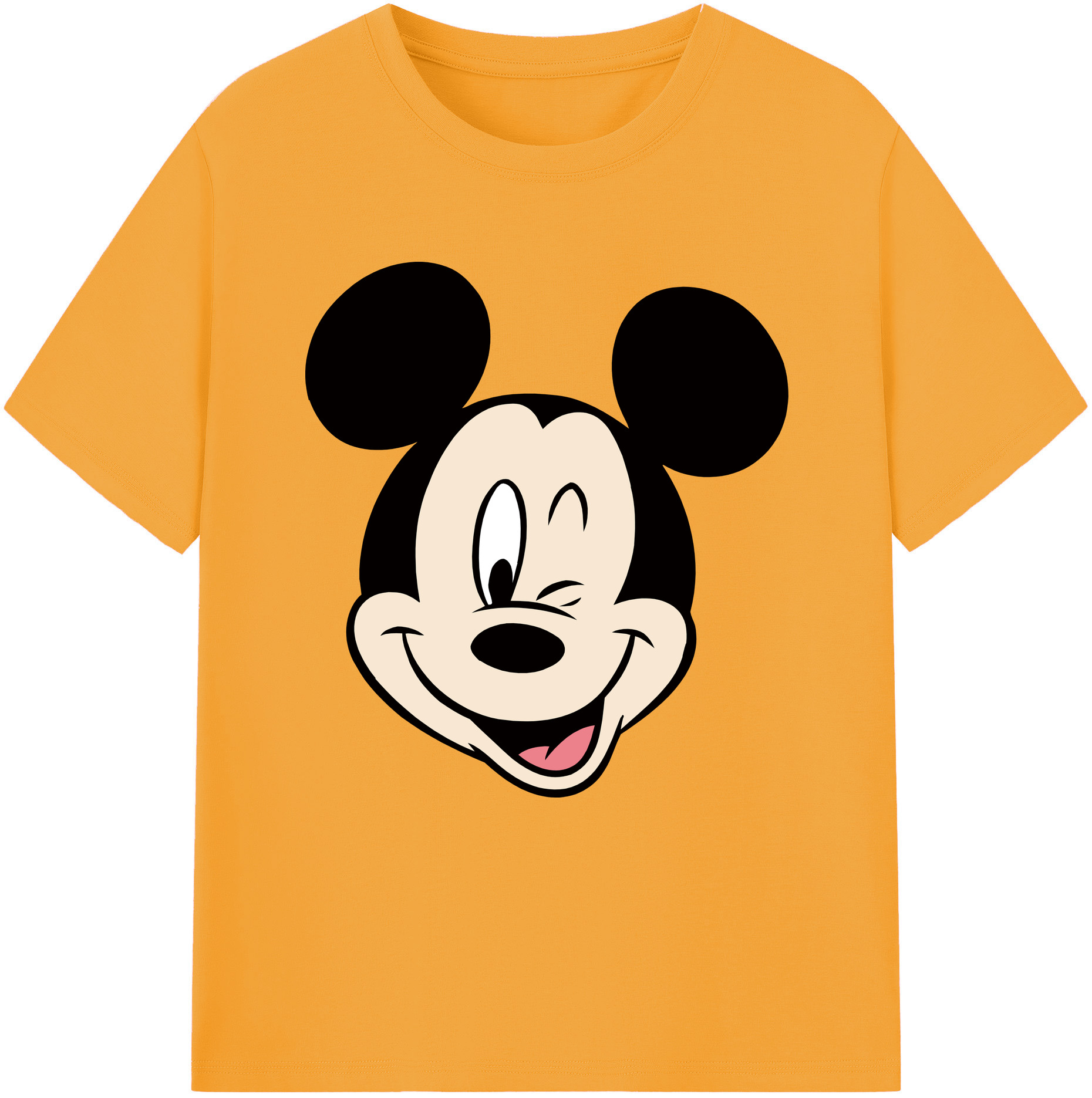 （画像用） ミッキーマウス Mickey Mouse 綿100％半袖Tシャツ（フロントプリント）