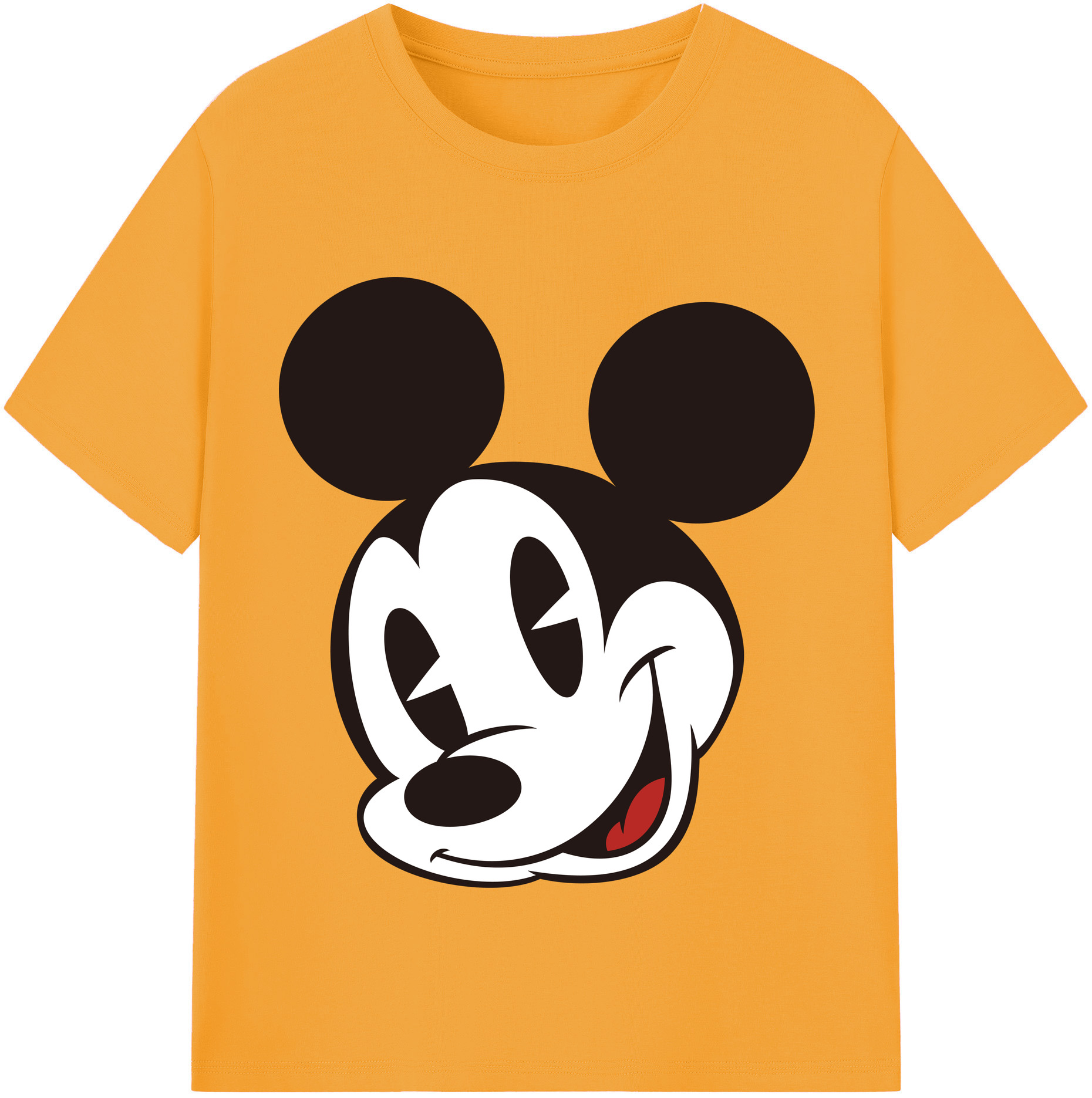 （画像用） ミッキーマウス Mickey Mouse 綿100％半袖Tシャツ（フロントプリント）