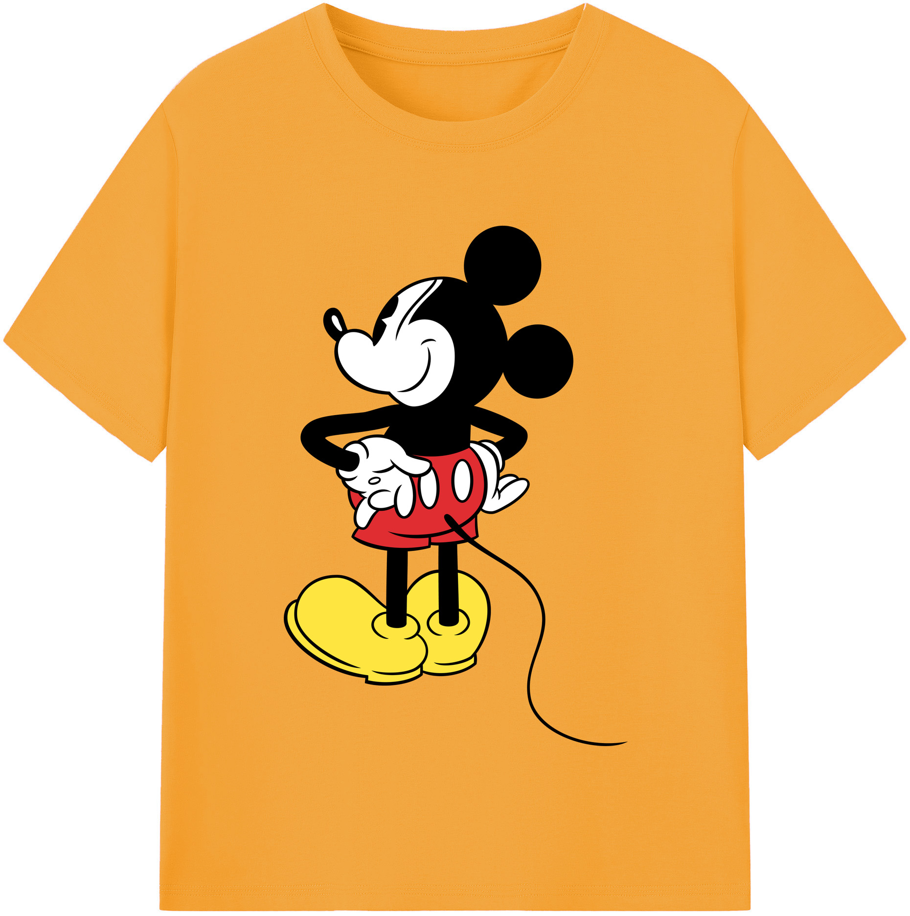 （画像用） ミッキーマウス Mickey Mouse 綿100％半袖Tシャツ（フロントプリント）